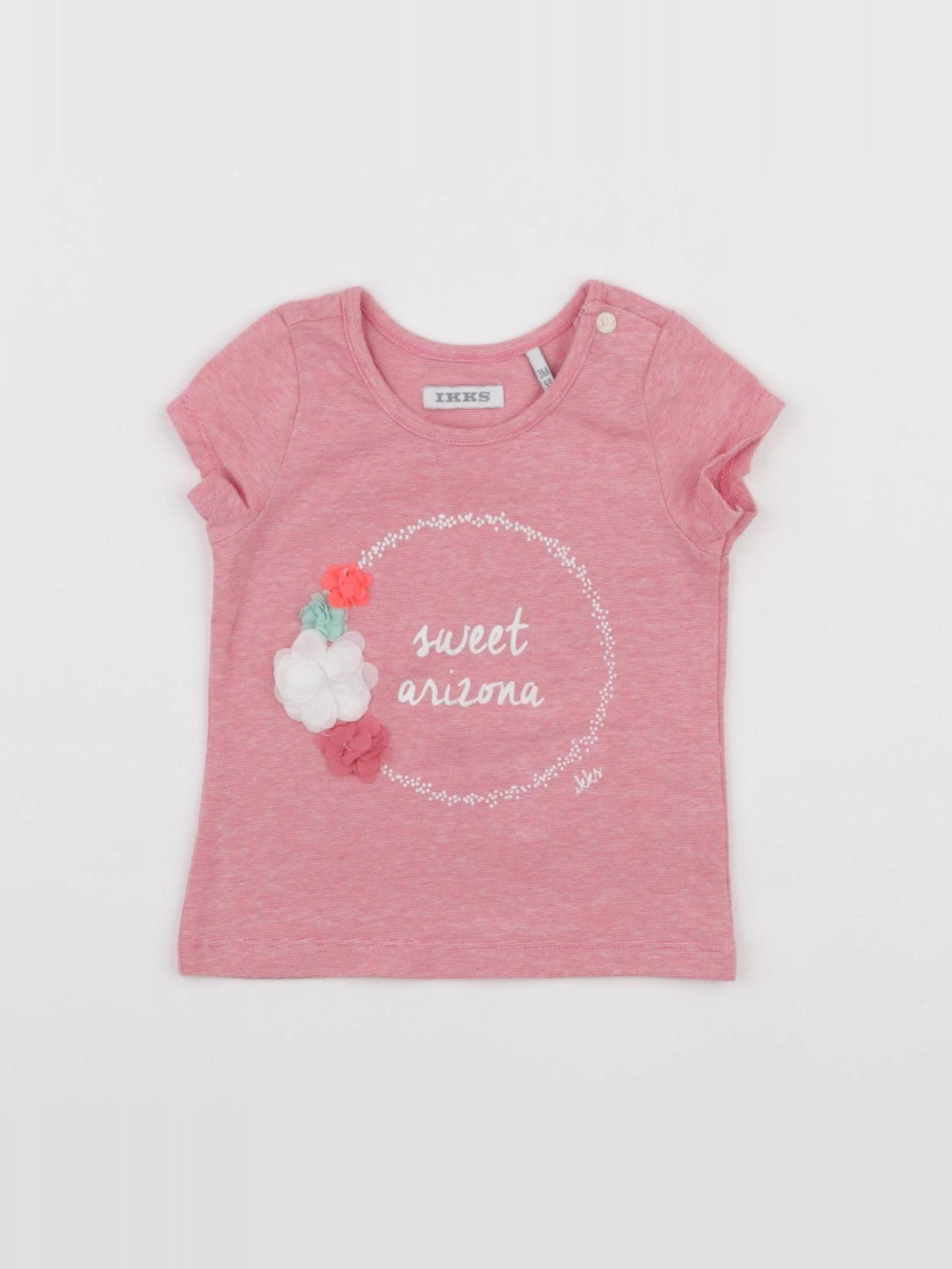 IKKS - tee-shirt rose - 3 mois
