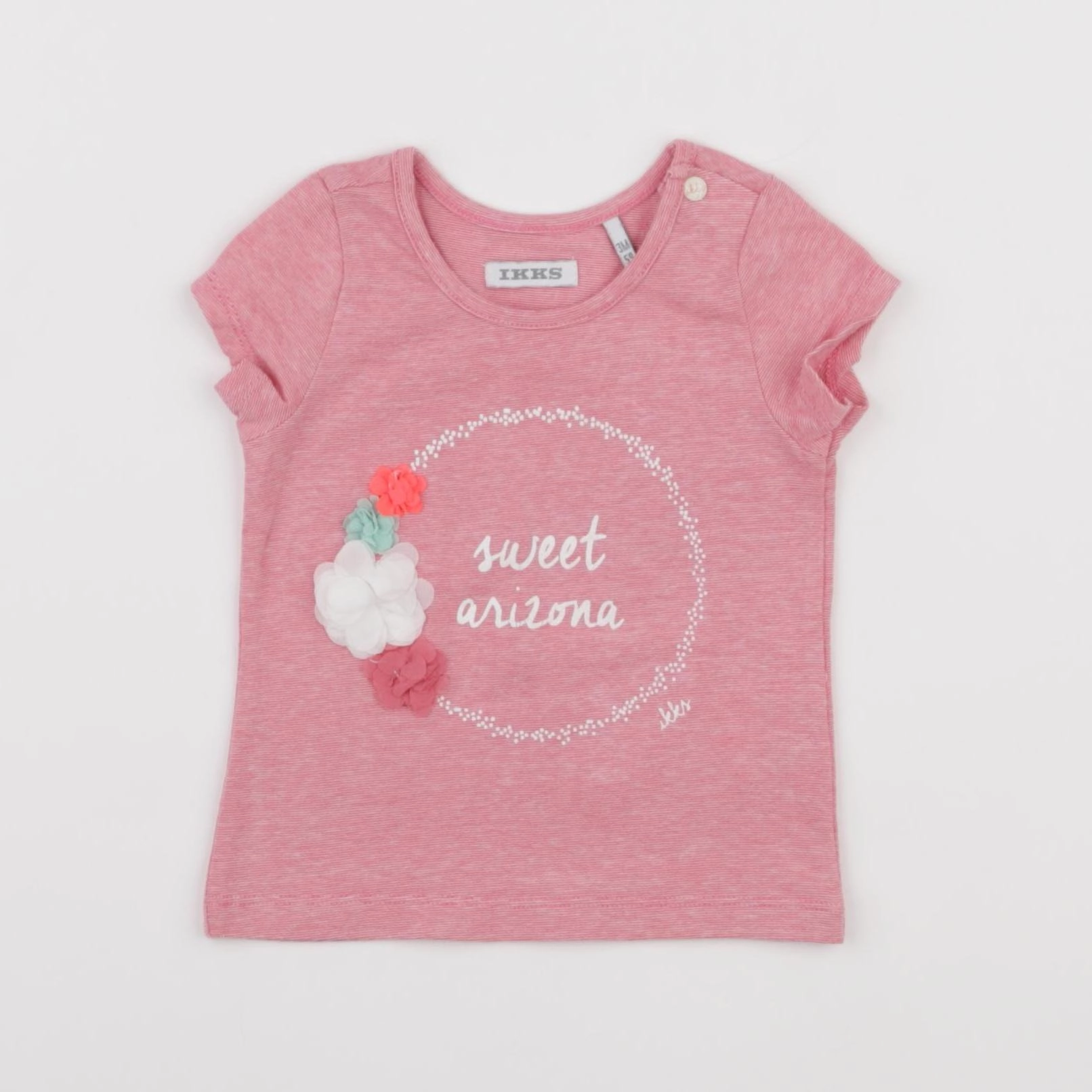 IKKS - tee-shirt rose - 3 mois