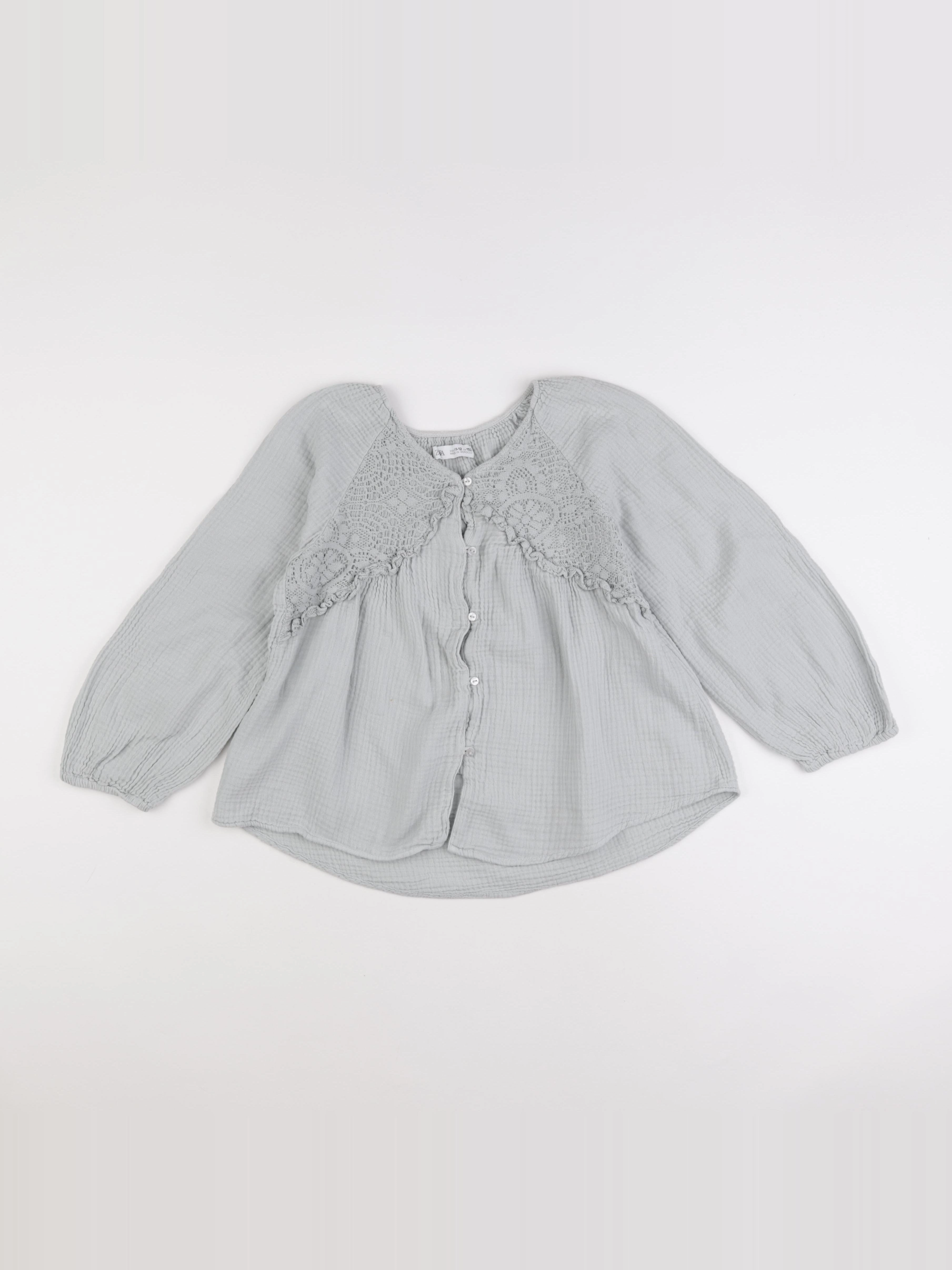 Zara - blouse vert - 11/12 ans