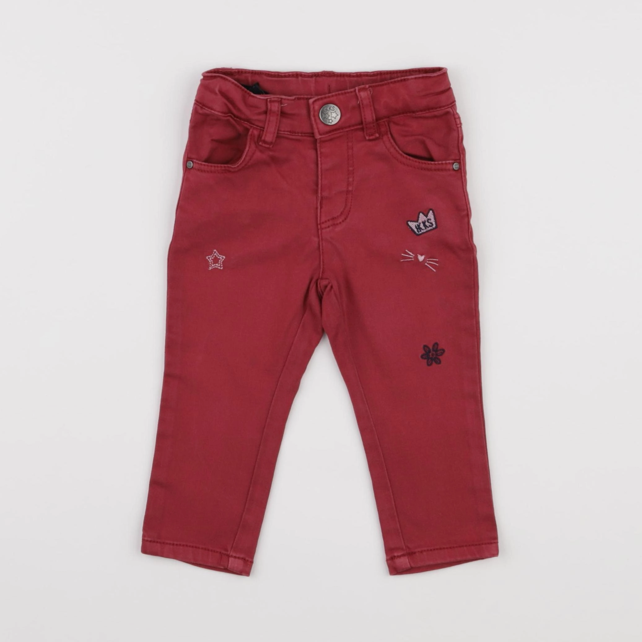 IKKS - jean rouge - 6 mois