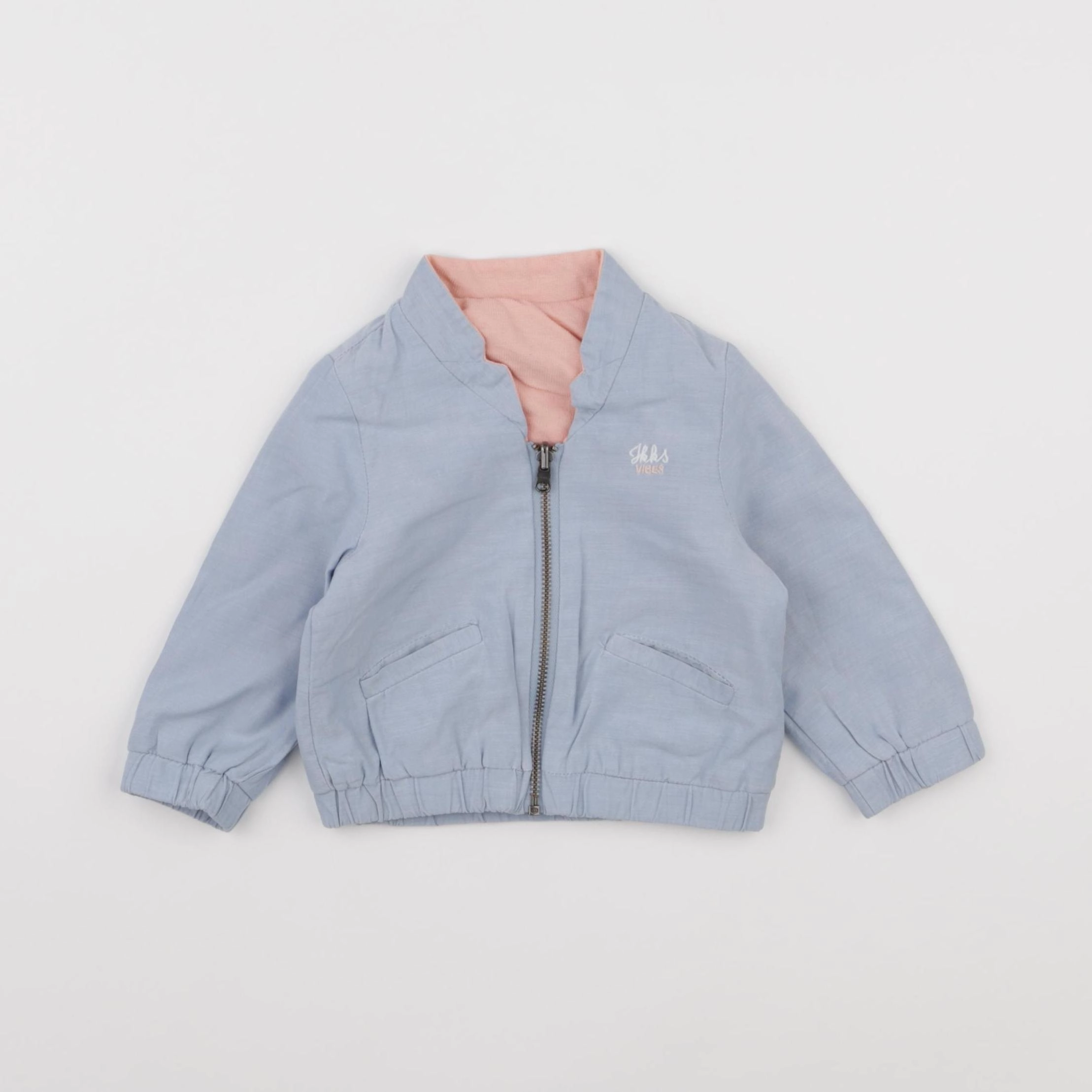 IKKS - veste réversible bleu - 6 mois