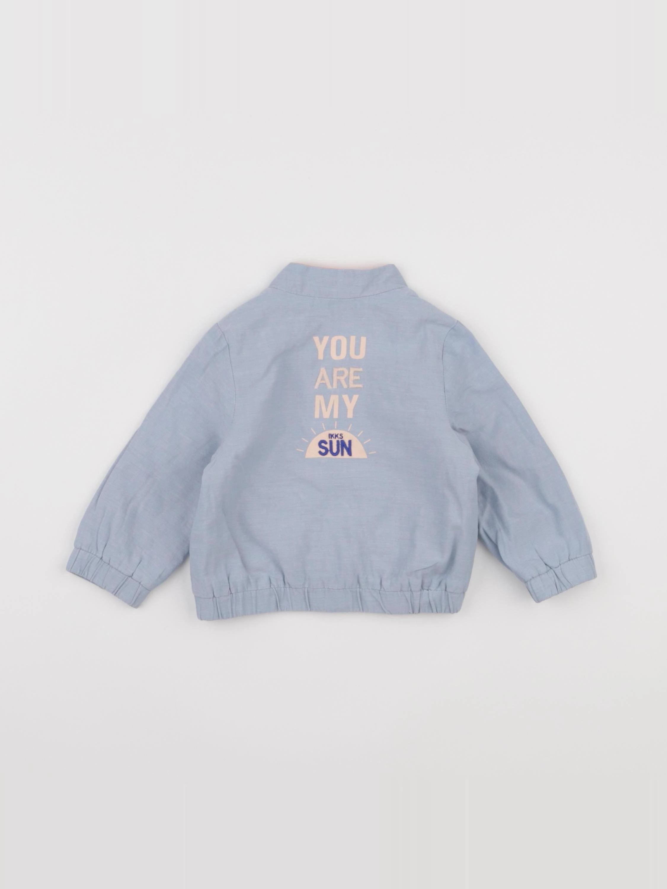 IKKS - veste réversible bleu - 6 mois