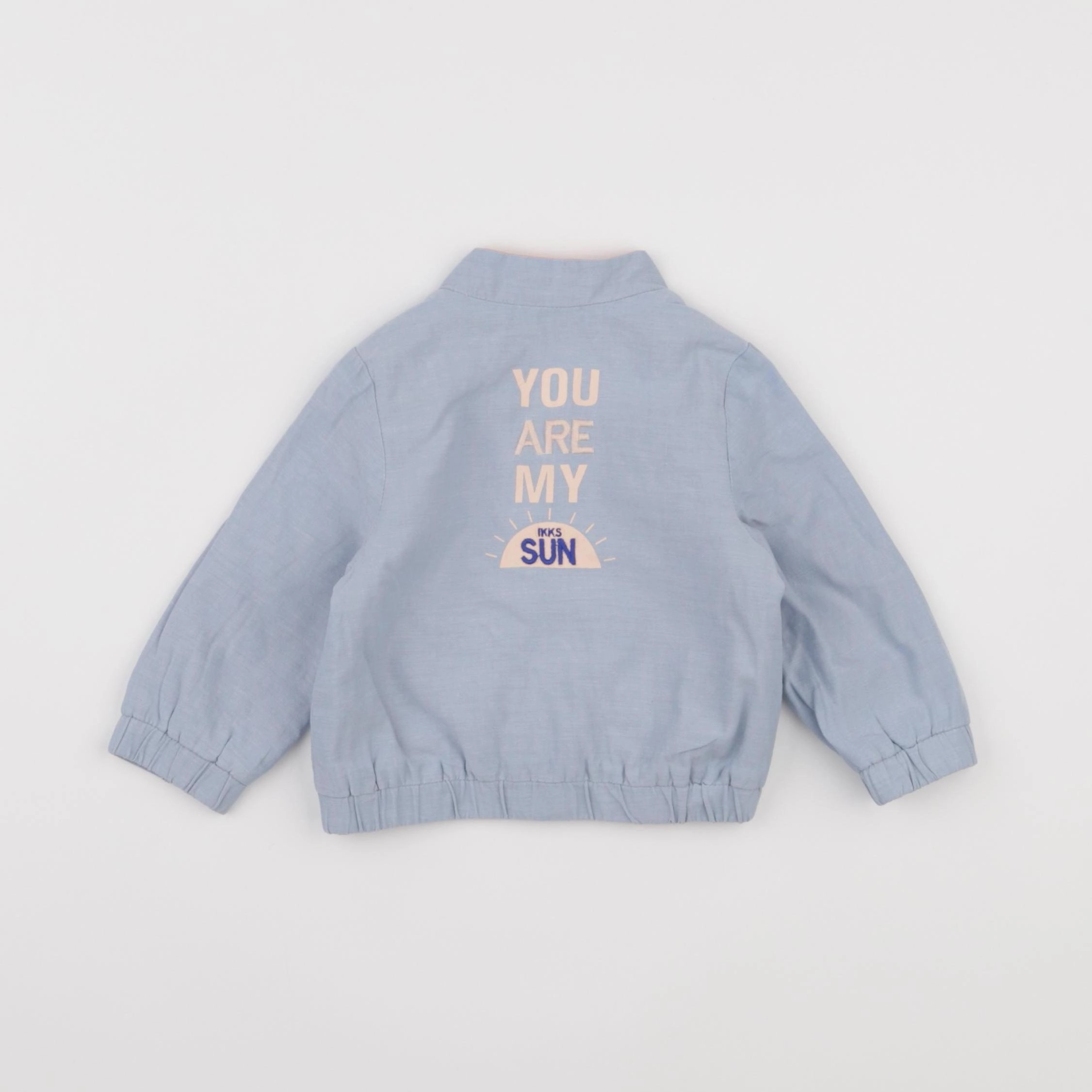 IKKS - veste réversible bleu - 6 mois