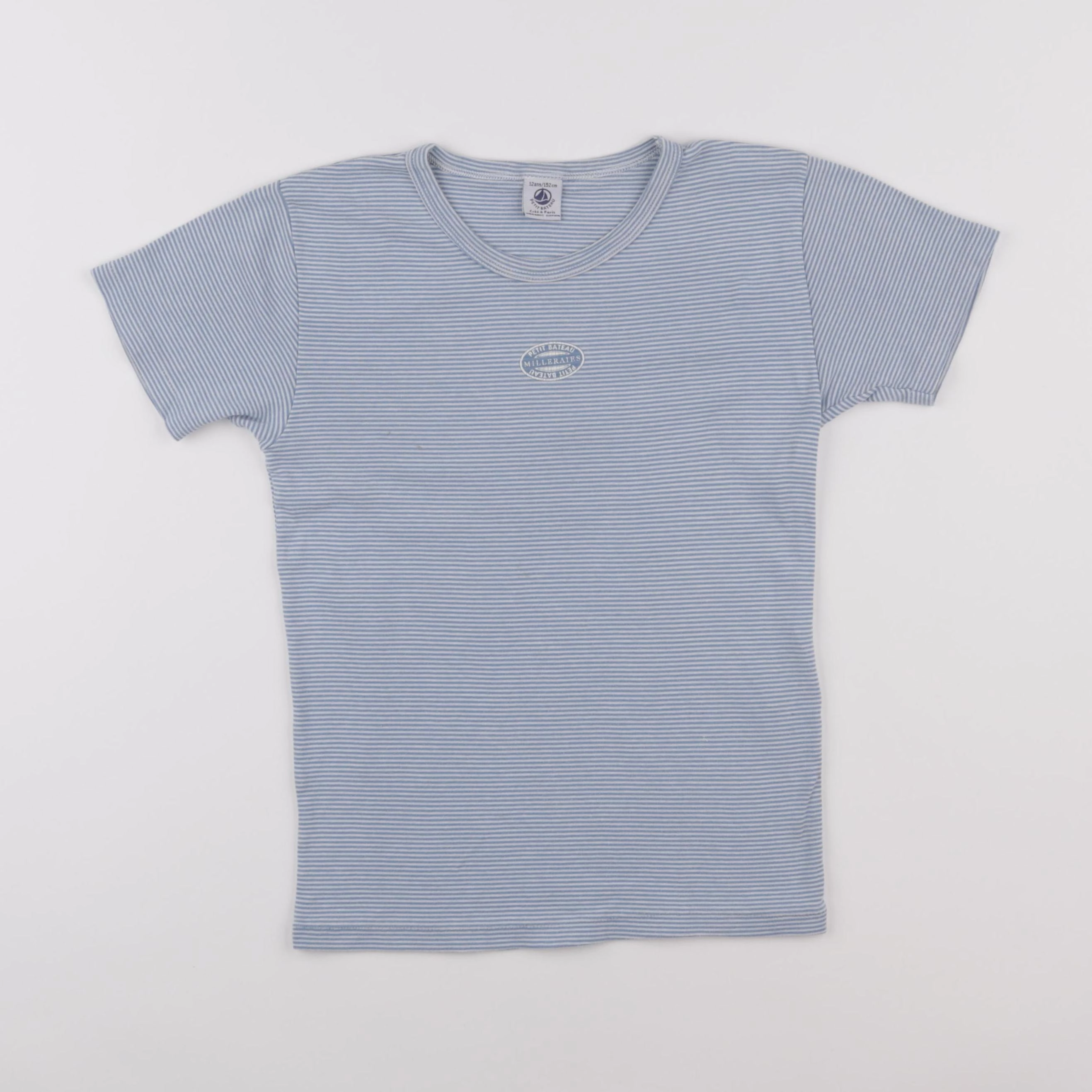 Petit Bateau - maillot de corps bleu, blanc - 12 ans
