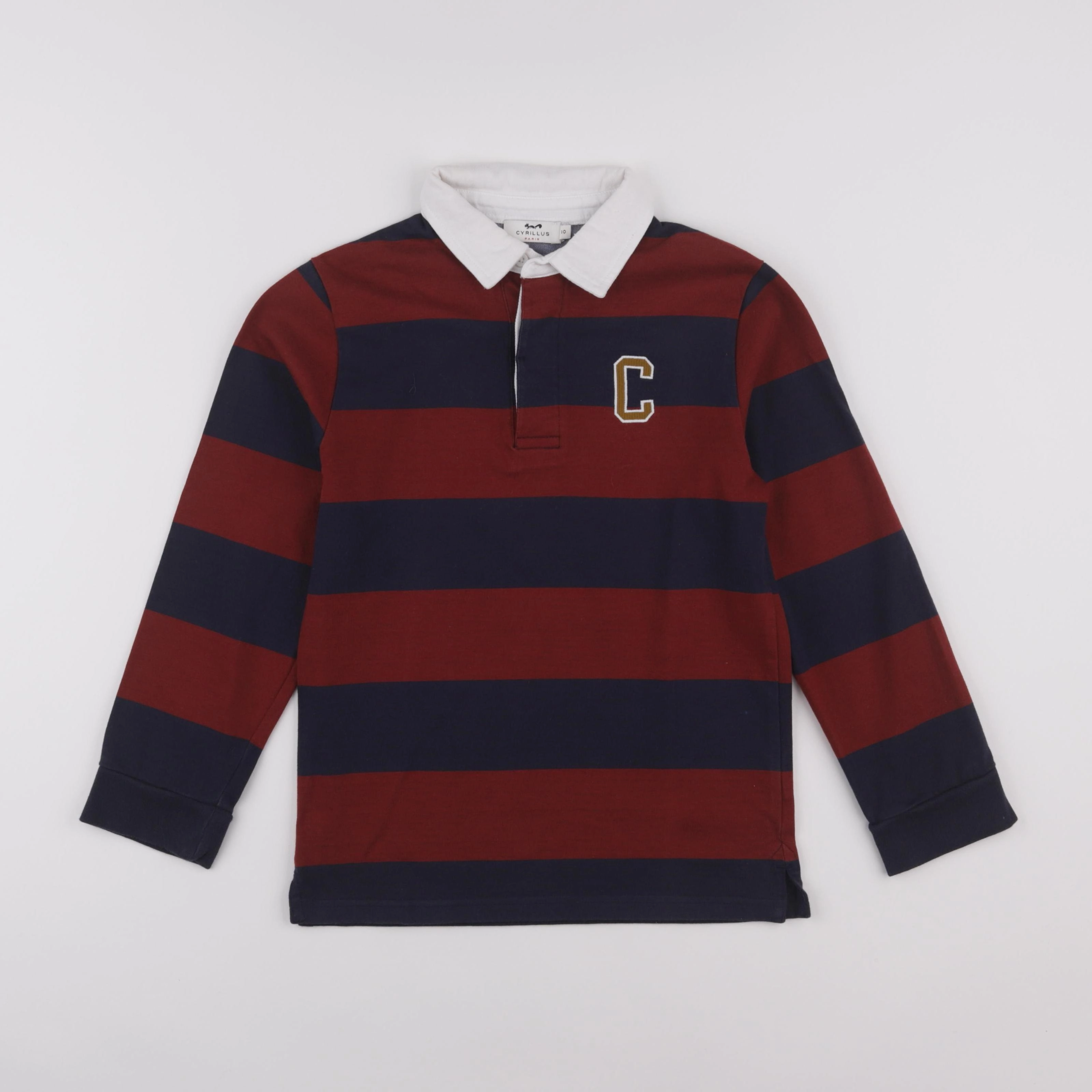 Cyrillus - polo bleu, rouge - 10 ans