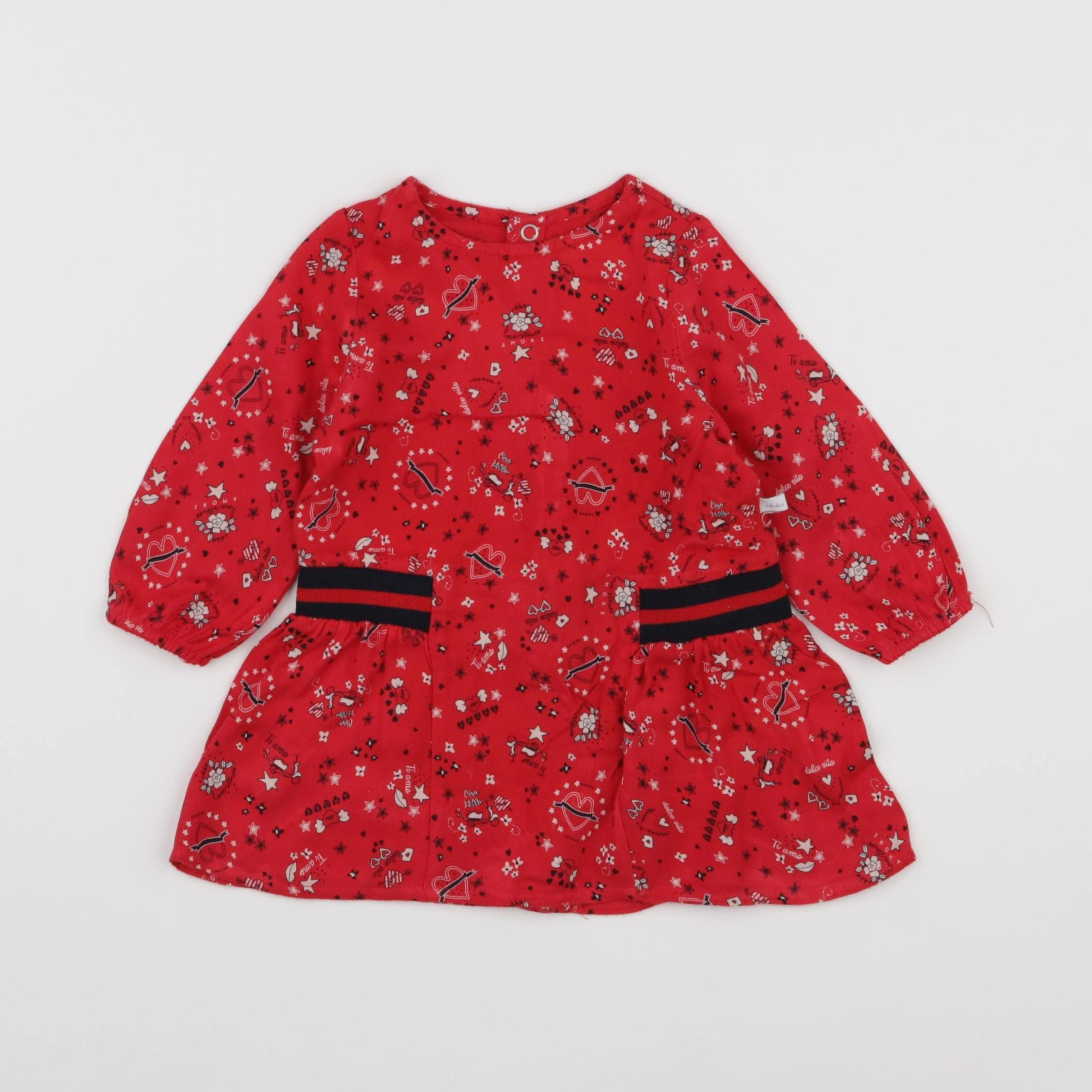 IKKS - robe rouge - 6 mois
