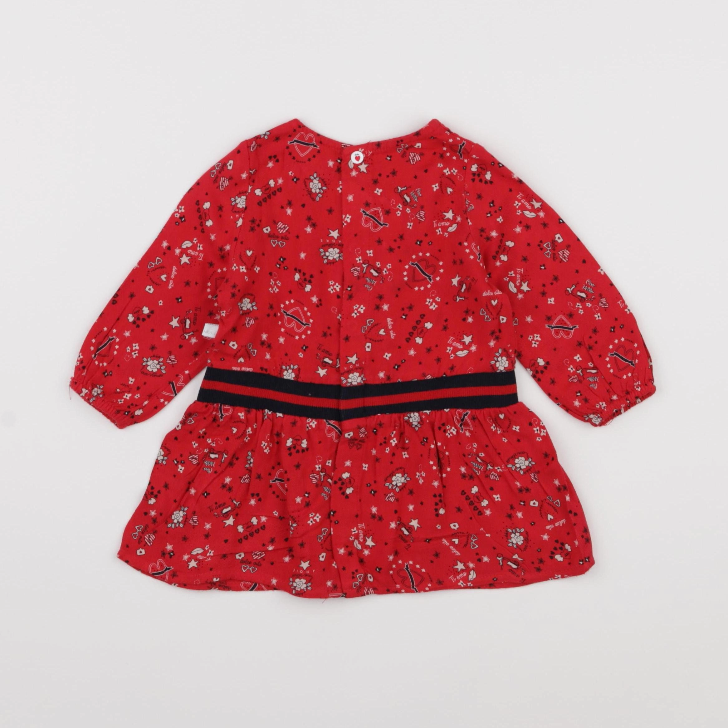 IKKS - robe rouge - 6 mois
