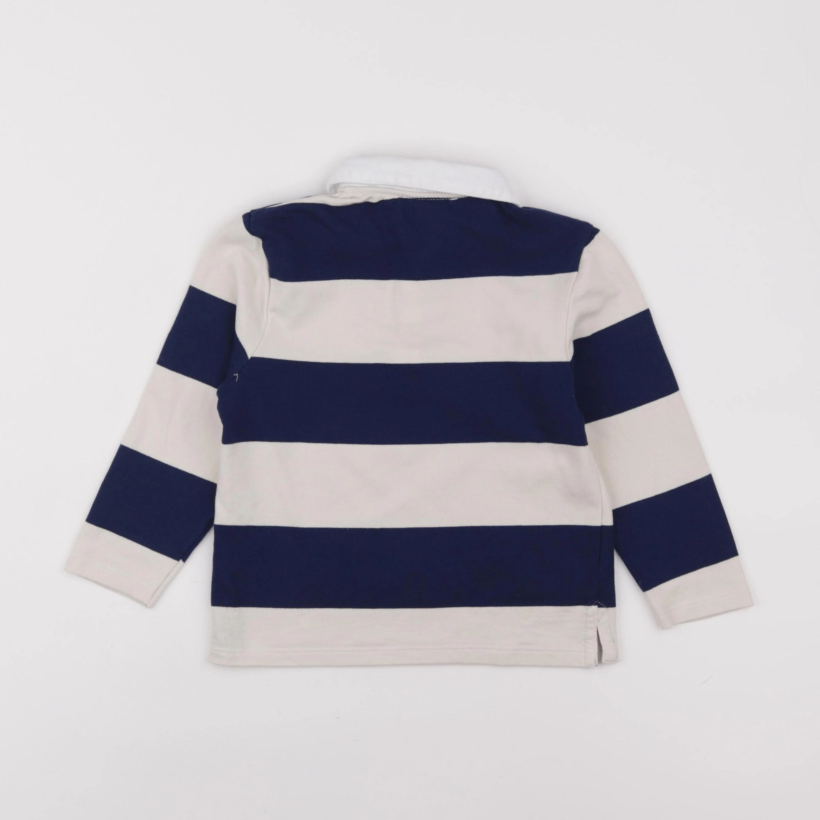 Okaidi - polo blanc, bleu - 4 ans