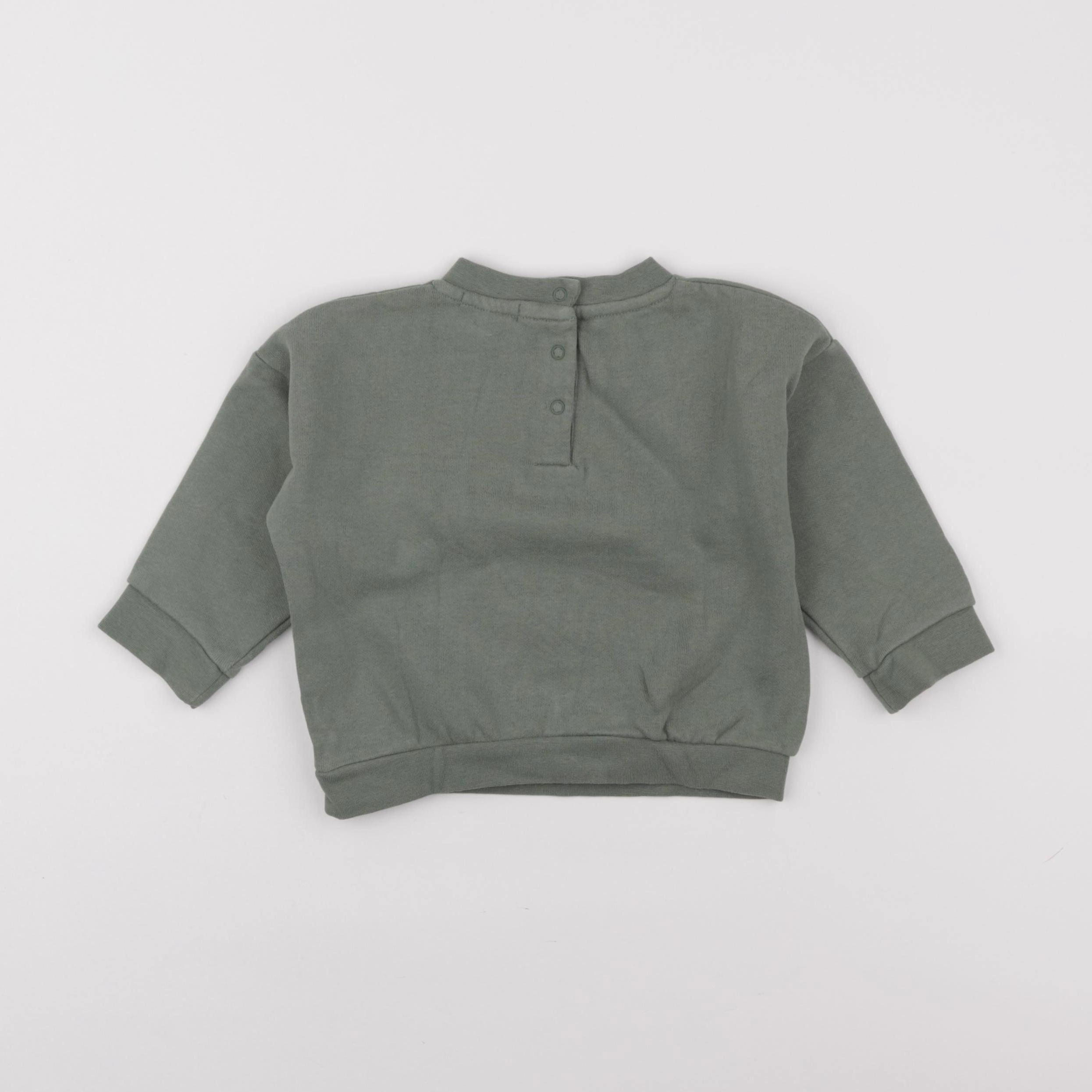 Vertbaudet - sweat vert - 18 mois