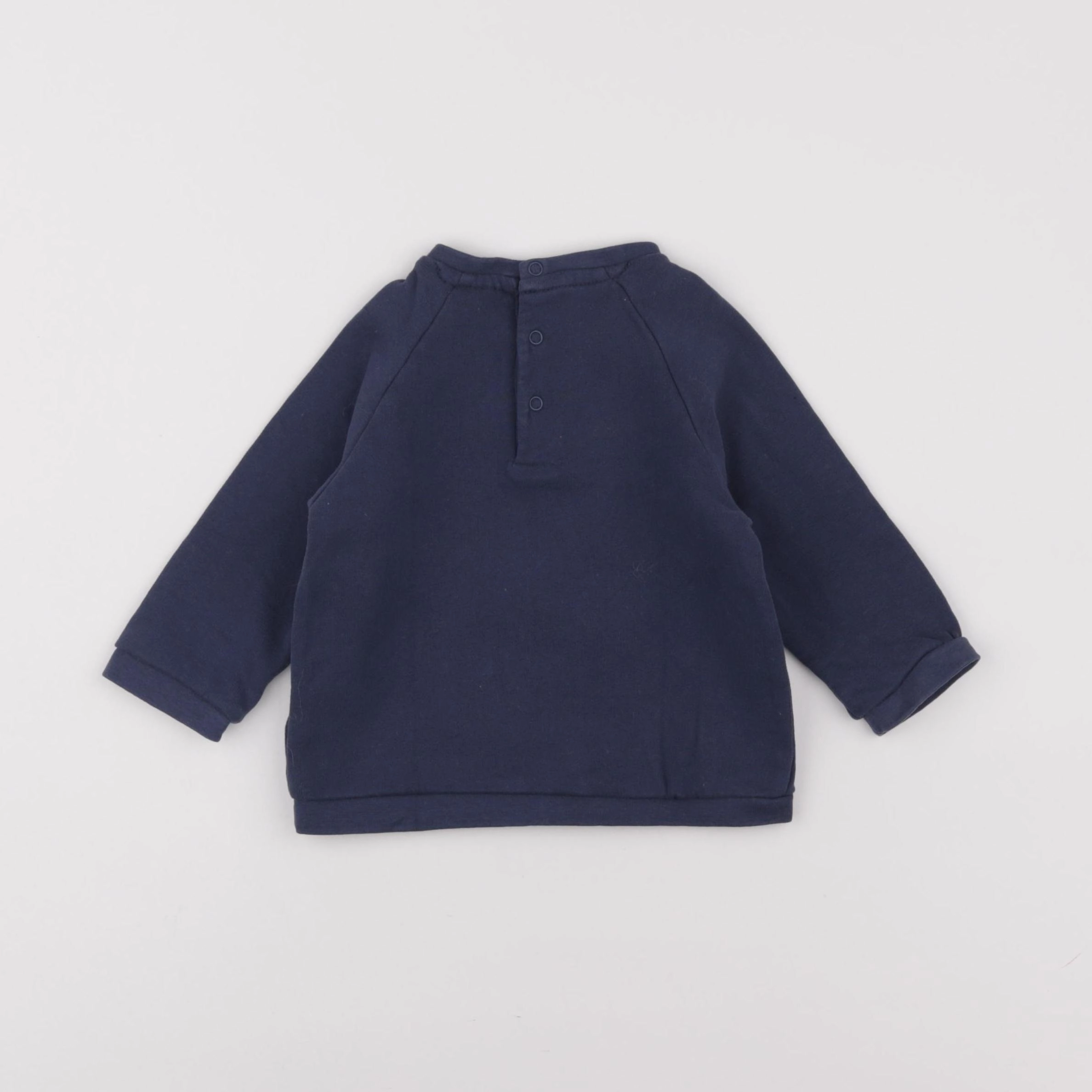 Vertbaudet - sweat bleu - 12 mois