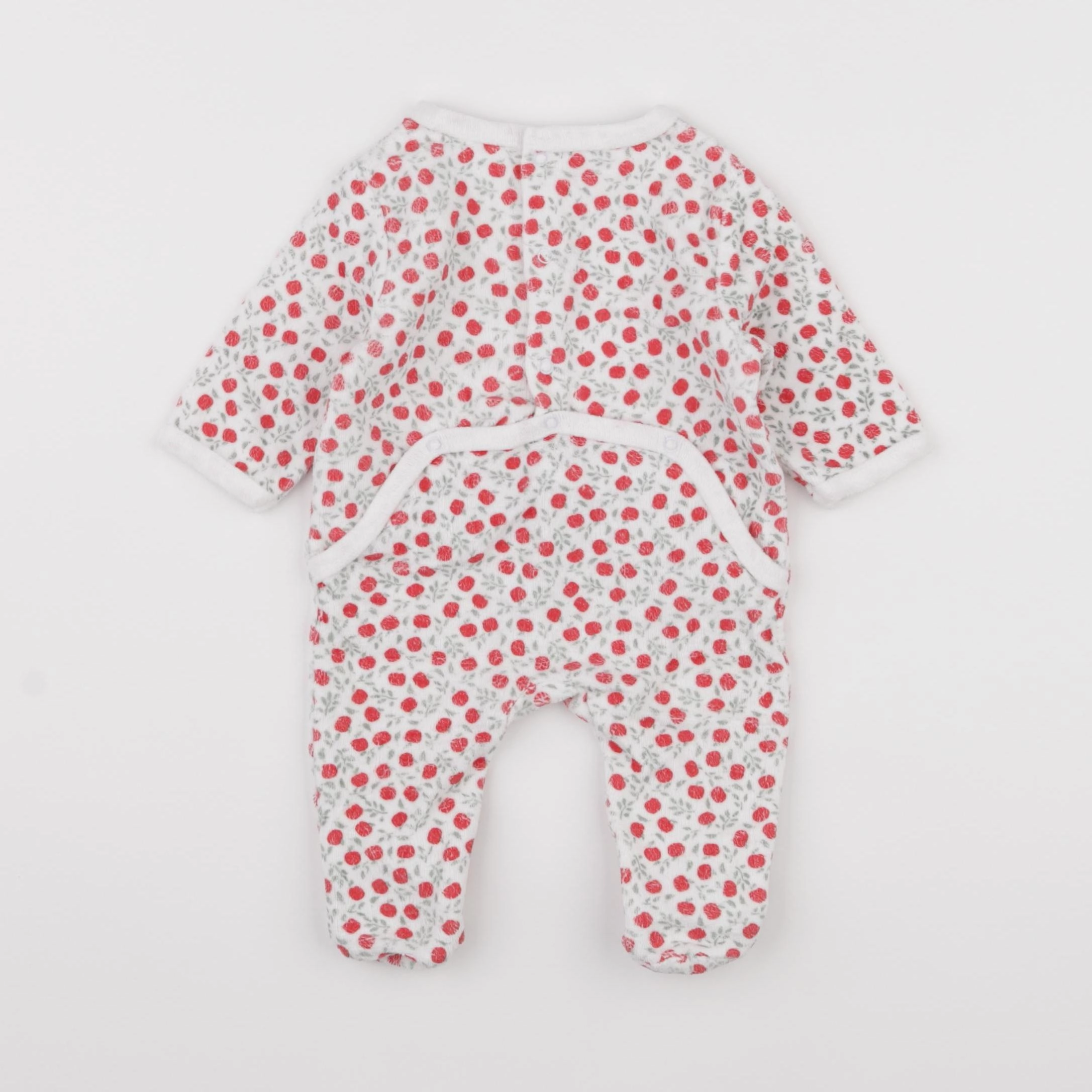 Vertbaudet - pyjama velours multicolore - 1 mois