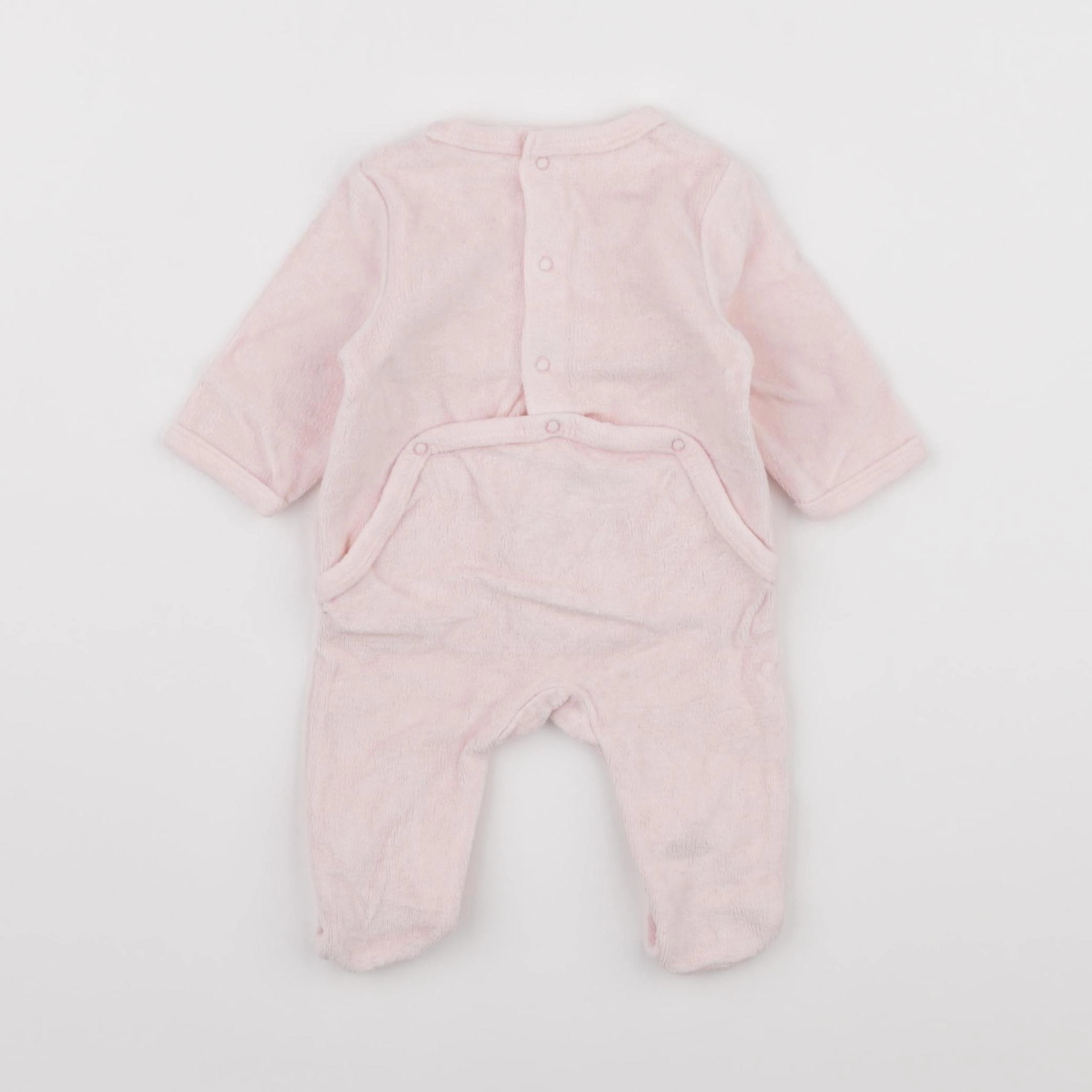 Vertbaudet - pyjama velours rose - 1 mois
