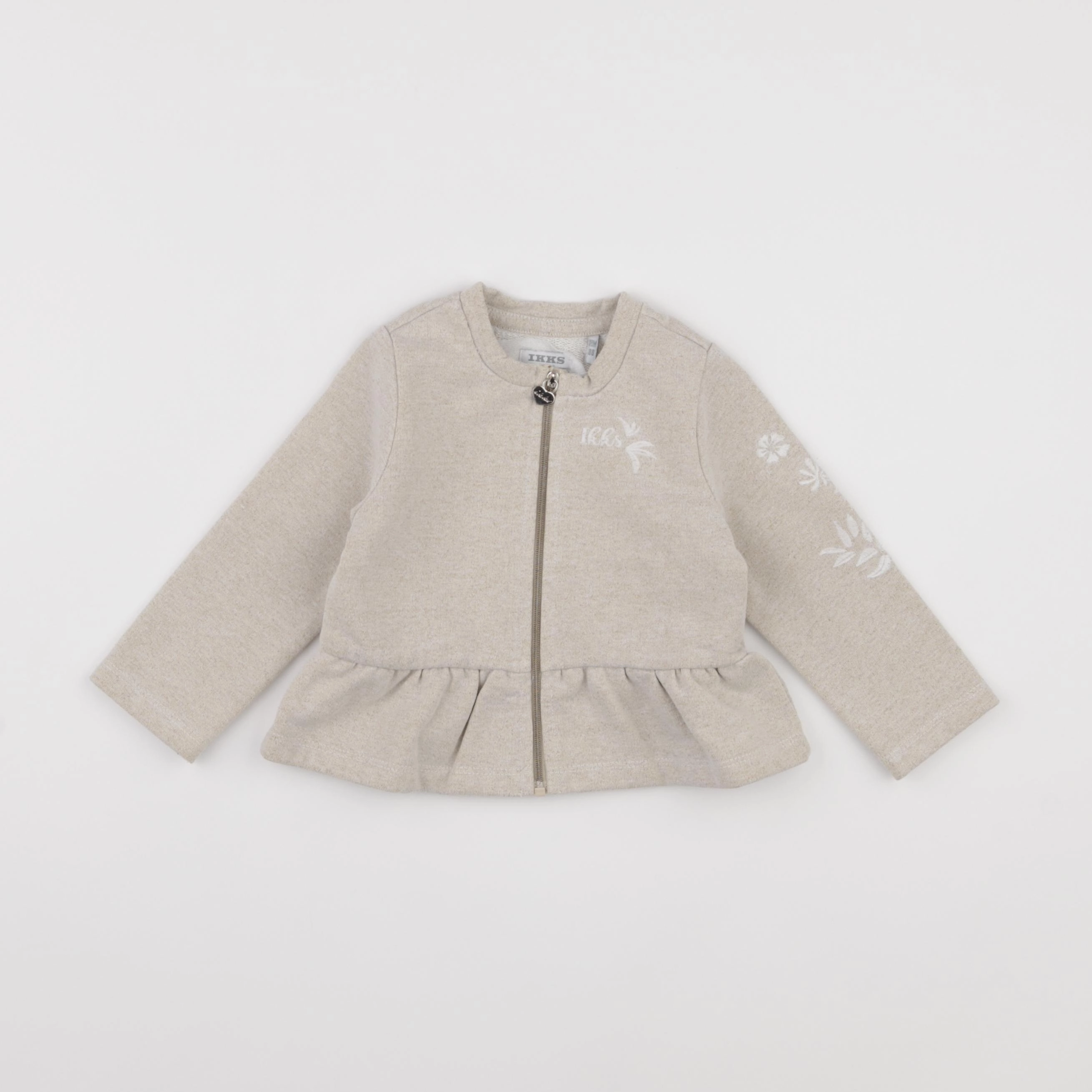 IKKS - sweat imprimé au dos beige, or - 18 mois