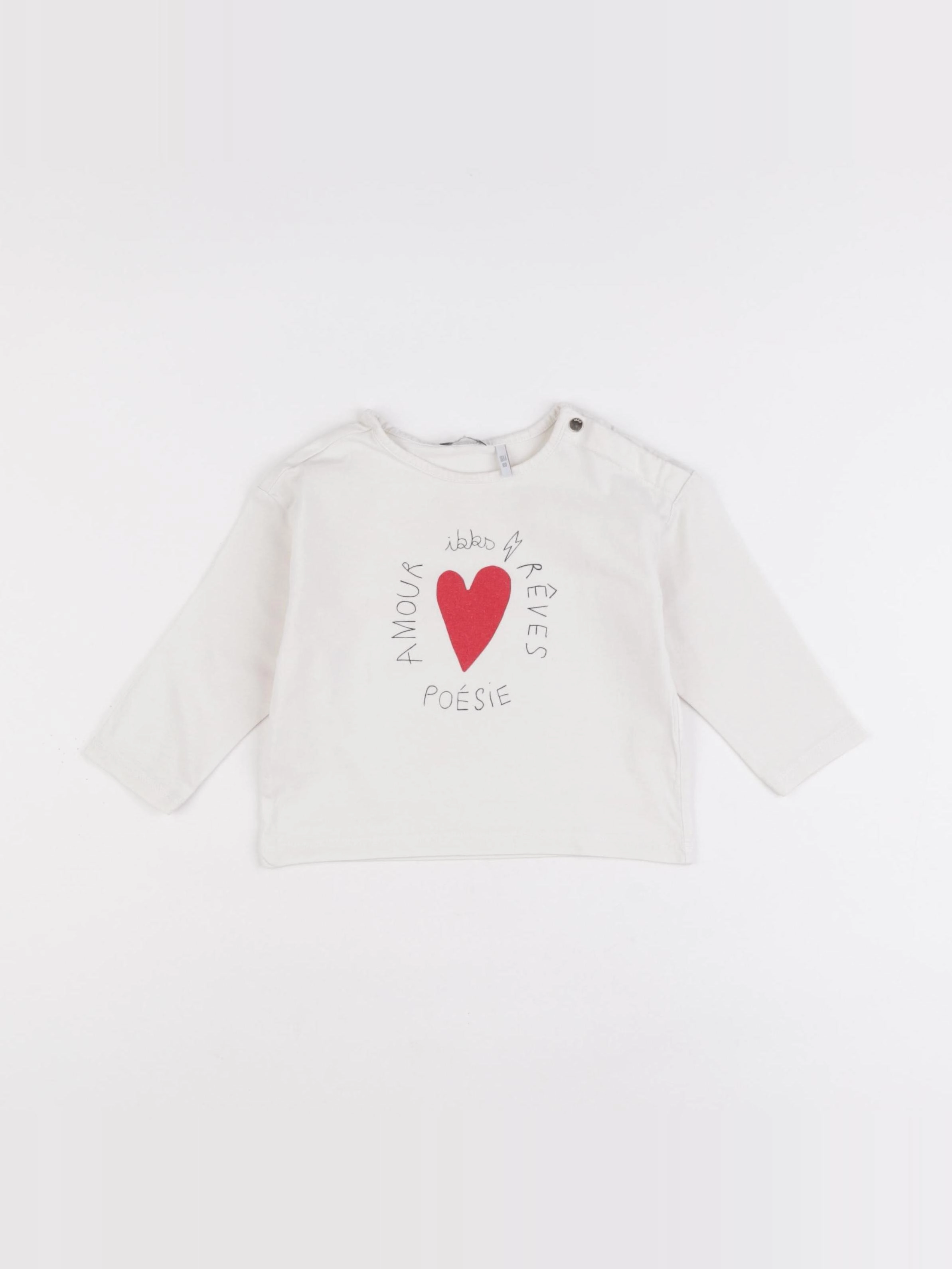IKKS - tee-shirt beige - 18 mois