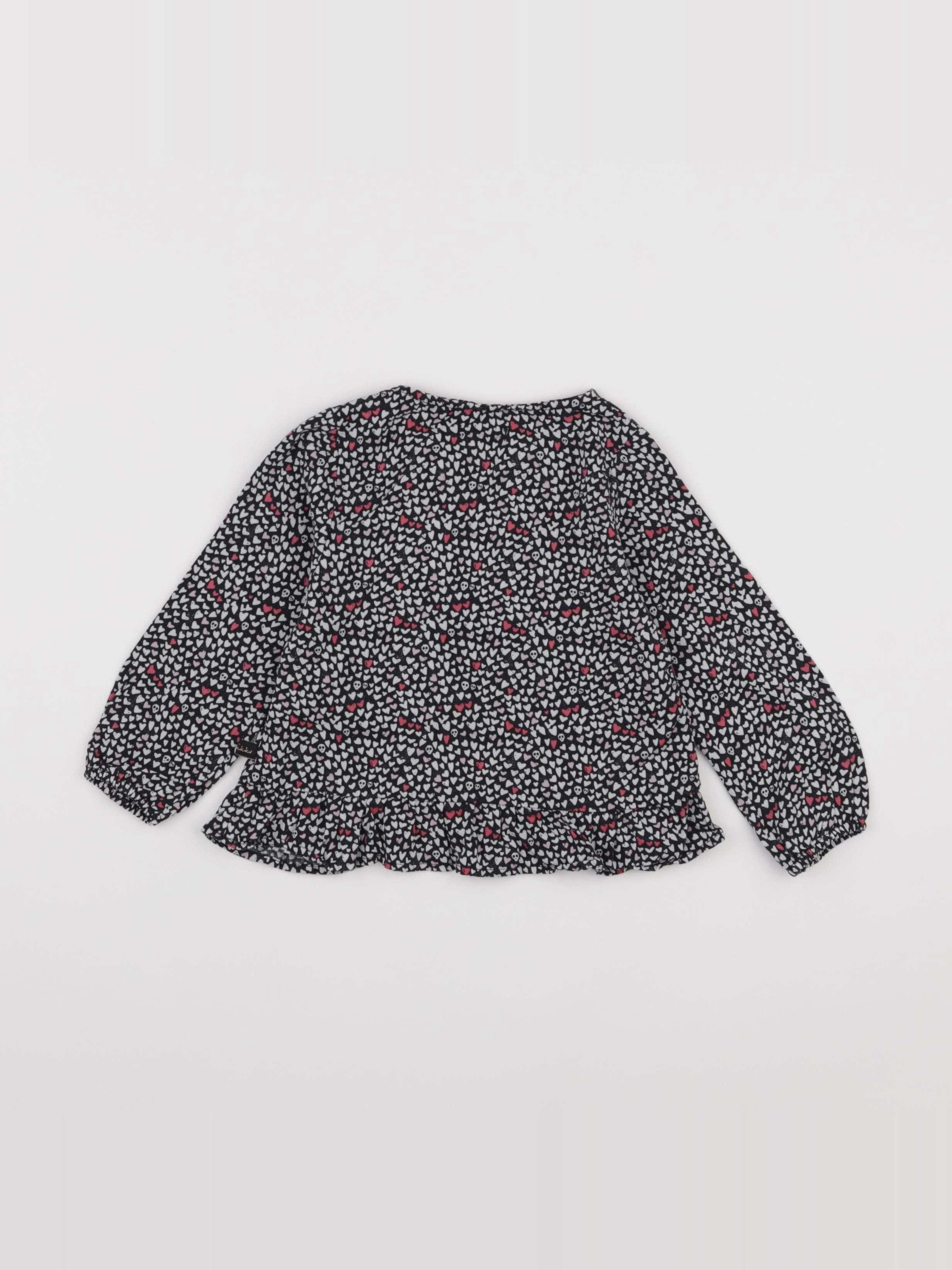 IKKS - blouse noir, blanc - 18 mois