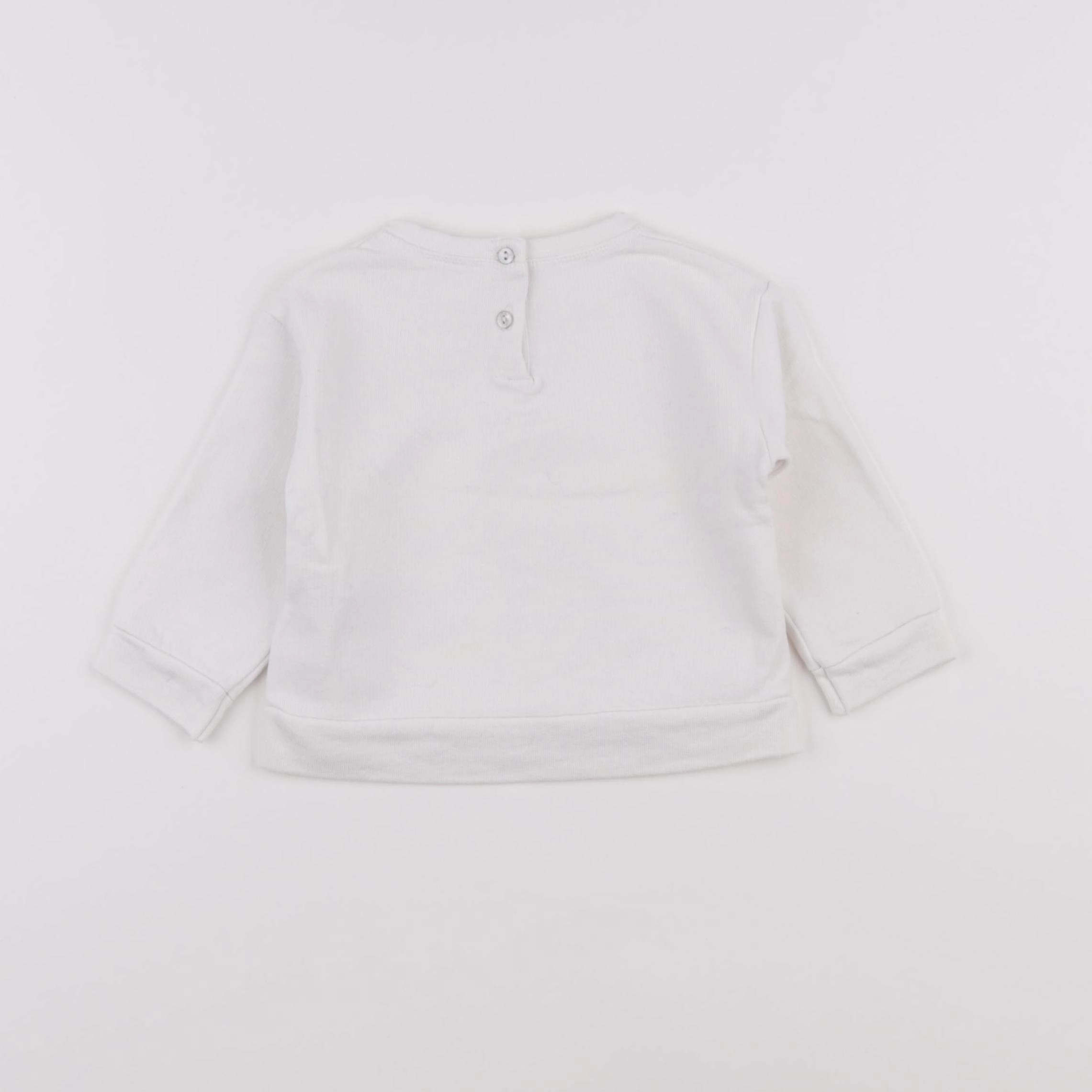 Zara - sweat blanc - 9/12 mois