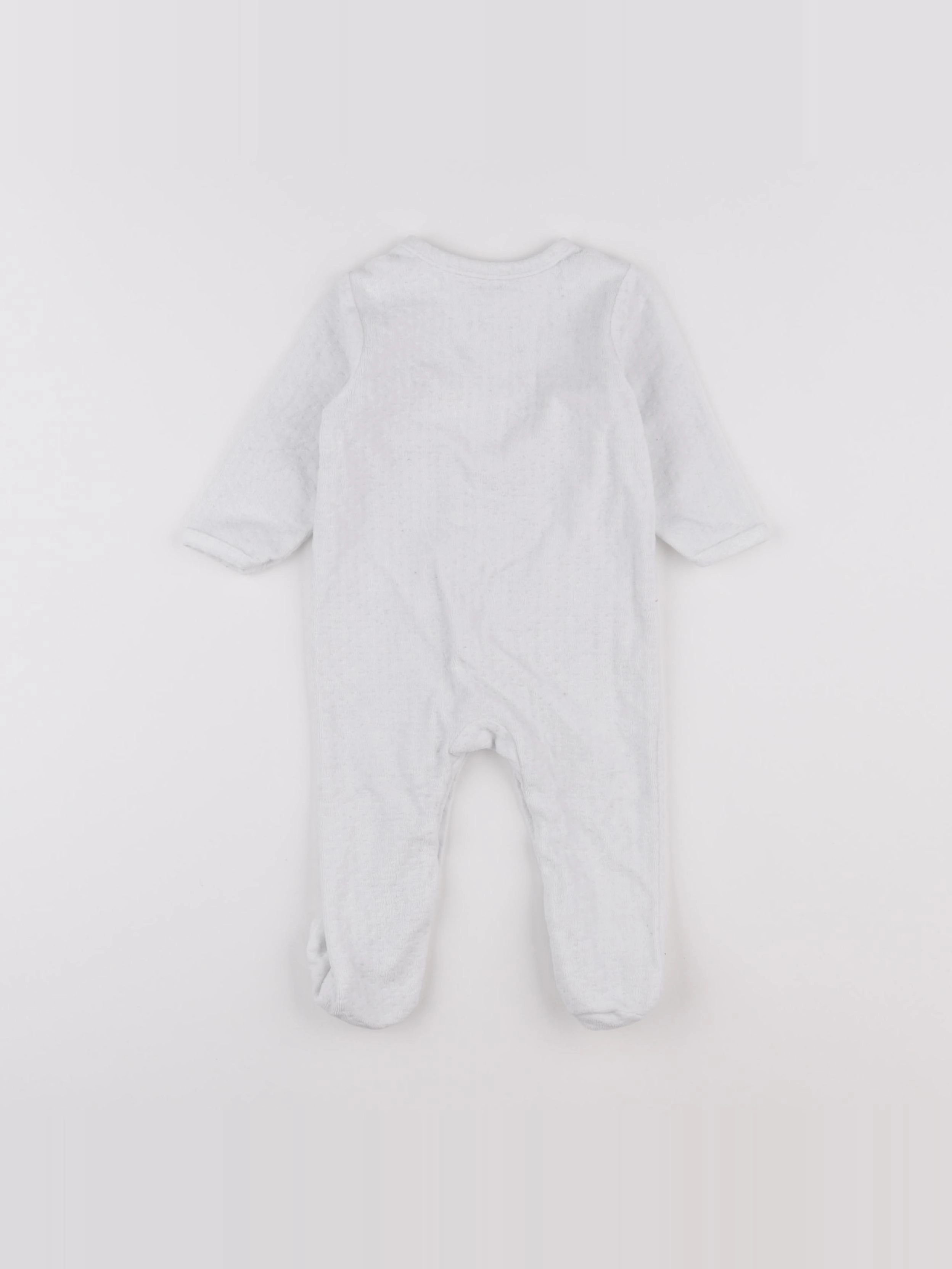 Vertbaudet - pyjama velours blanc - 6 mois