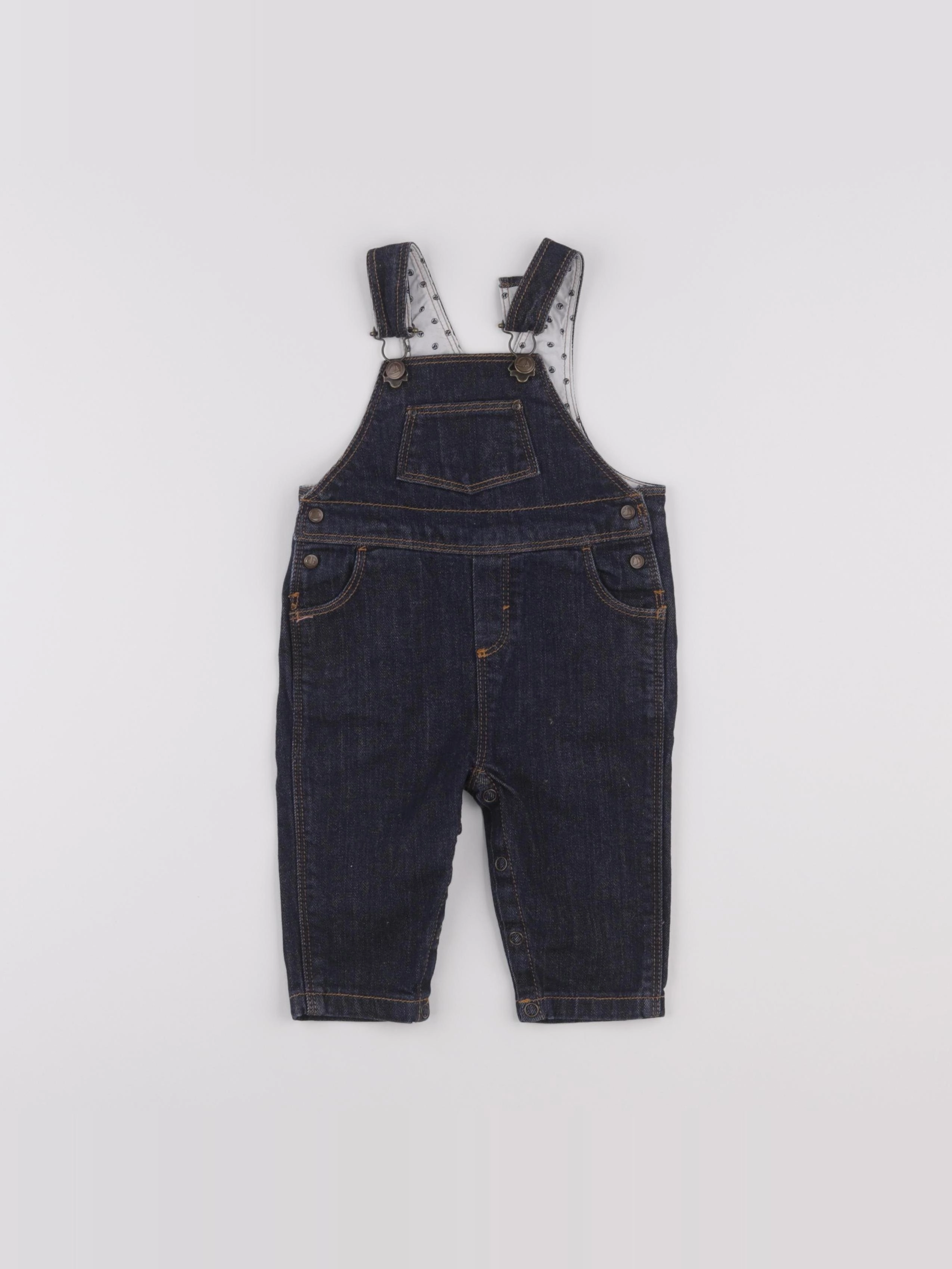 Petit Bateau - salopette bleu - 3 mois