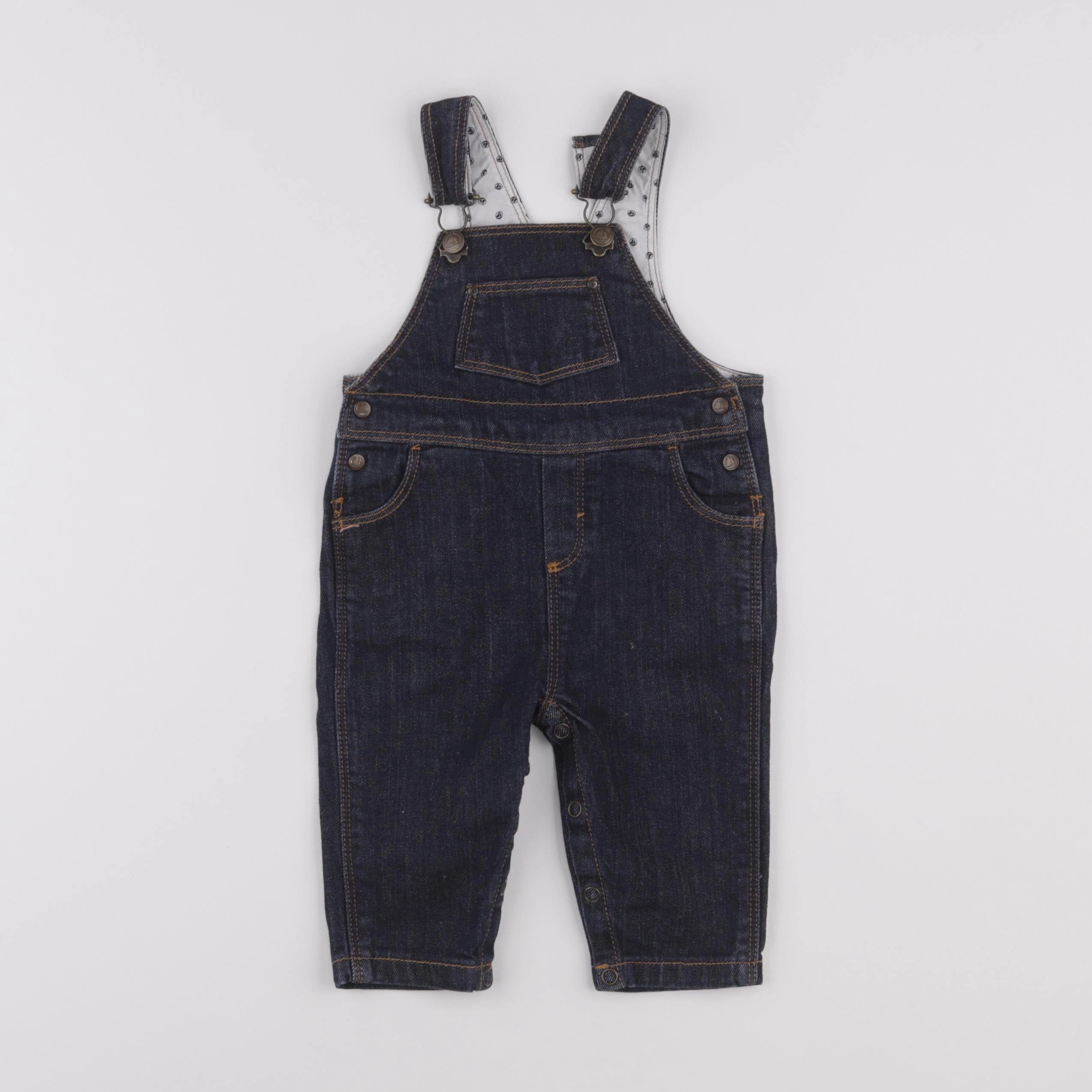 Petit Bateau - salopette bleu - 3 mois