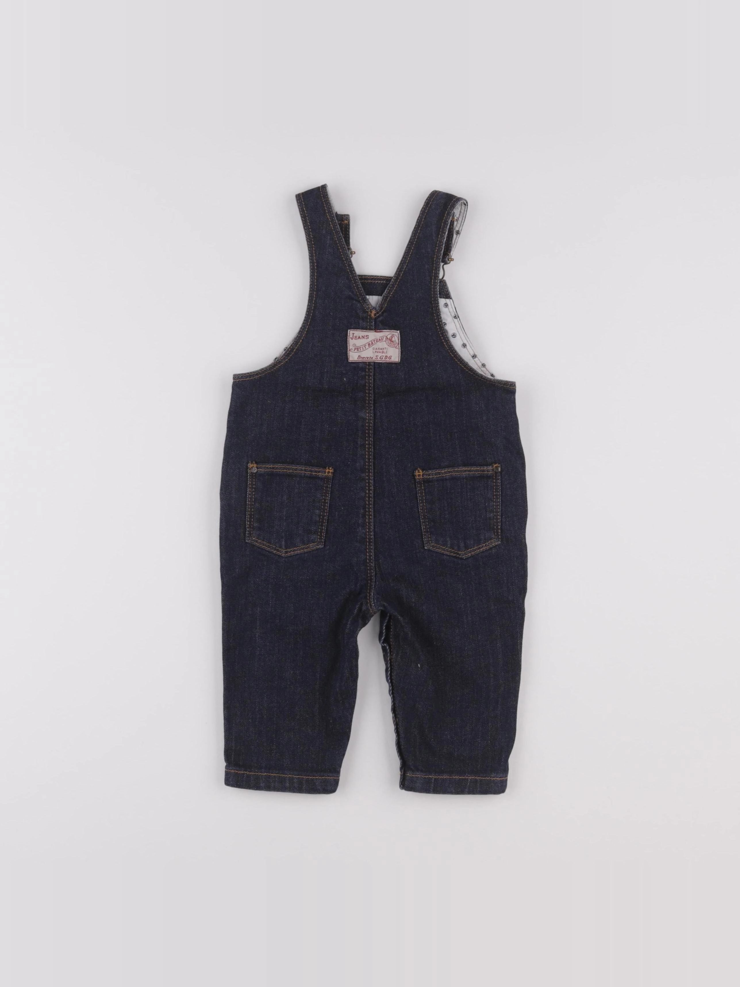 Petit Bateau - salopette bleu - 3 mois