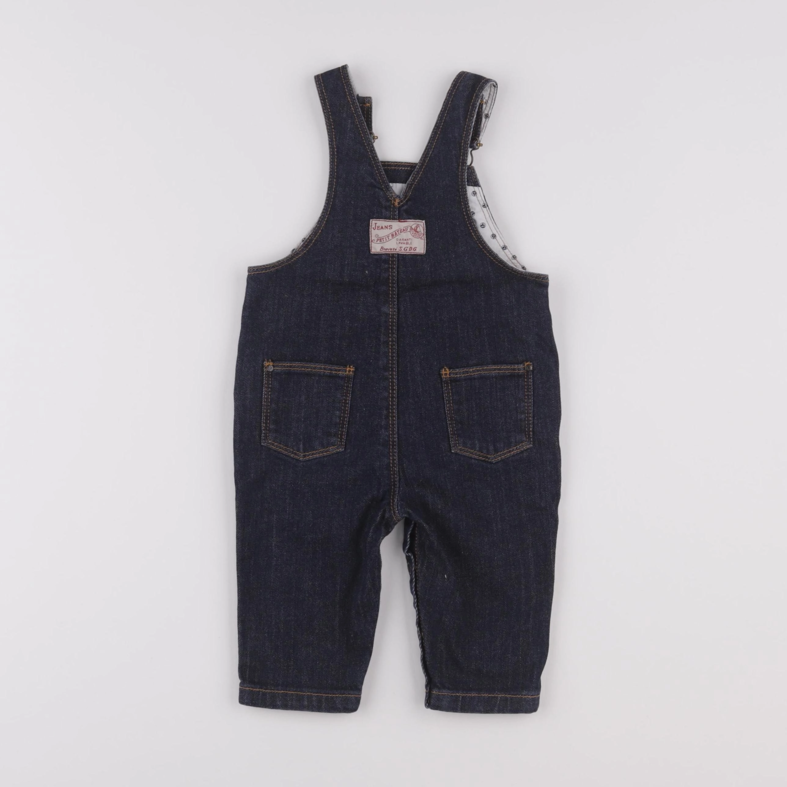 Petit Bateau - salopette bleu - 3 mois