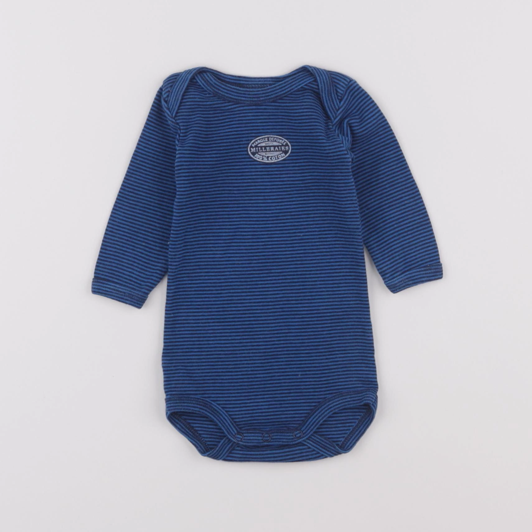 Petit Bateau - body bleu - 3 mois