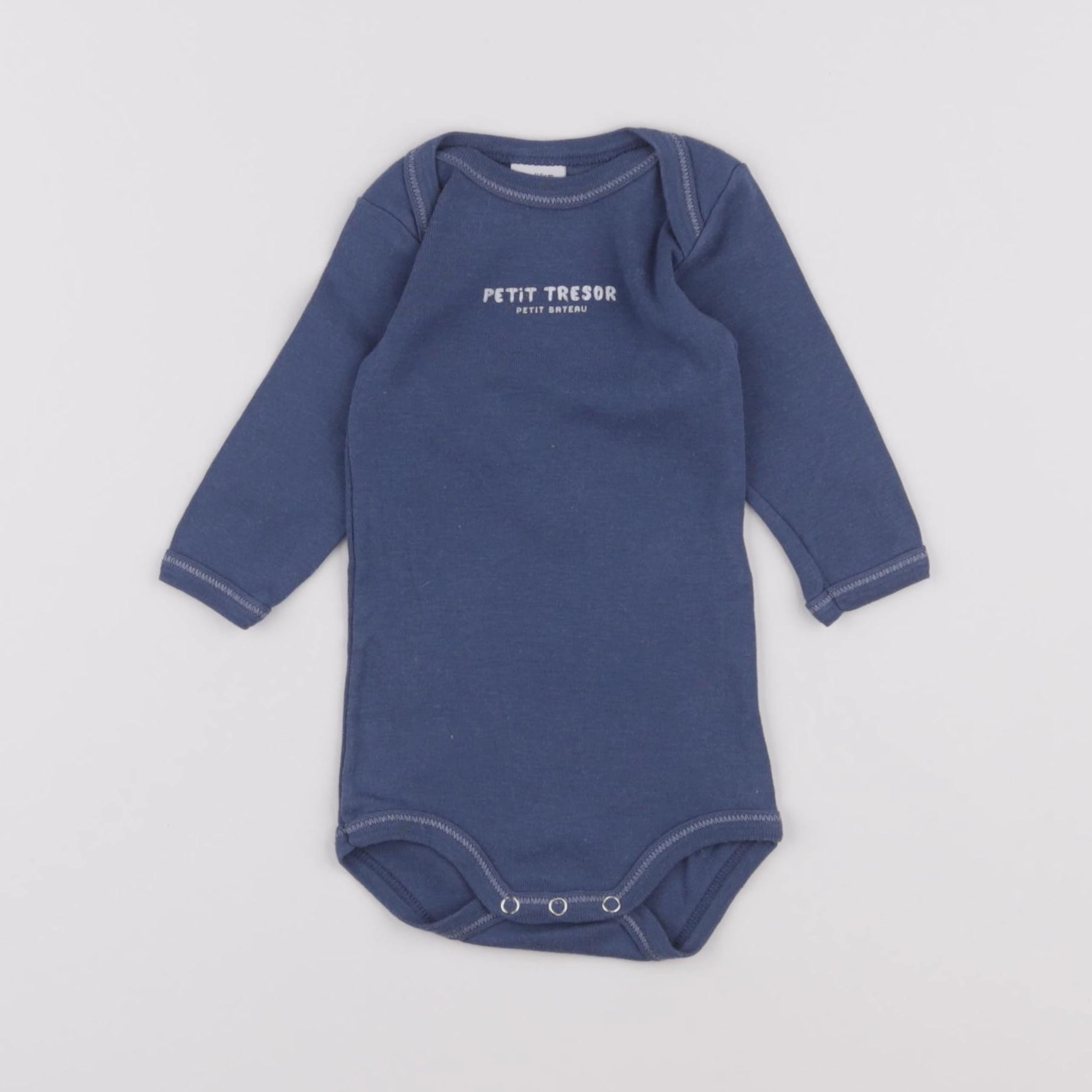 Petit Bateau - body bleu - 3 mois