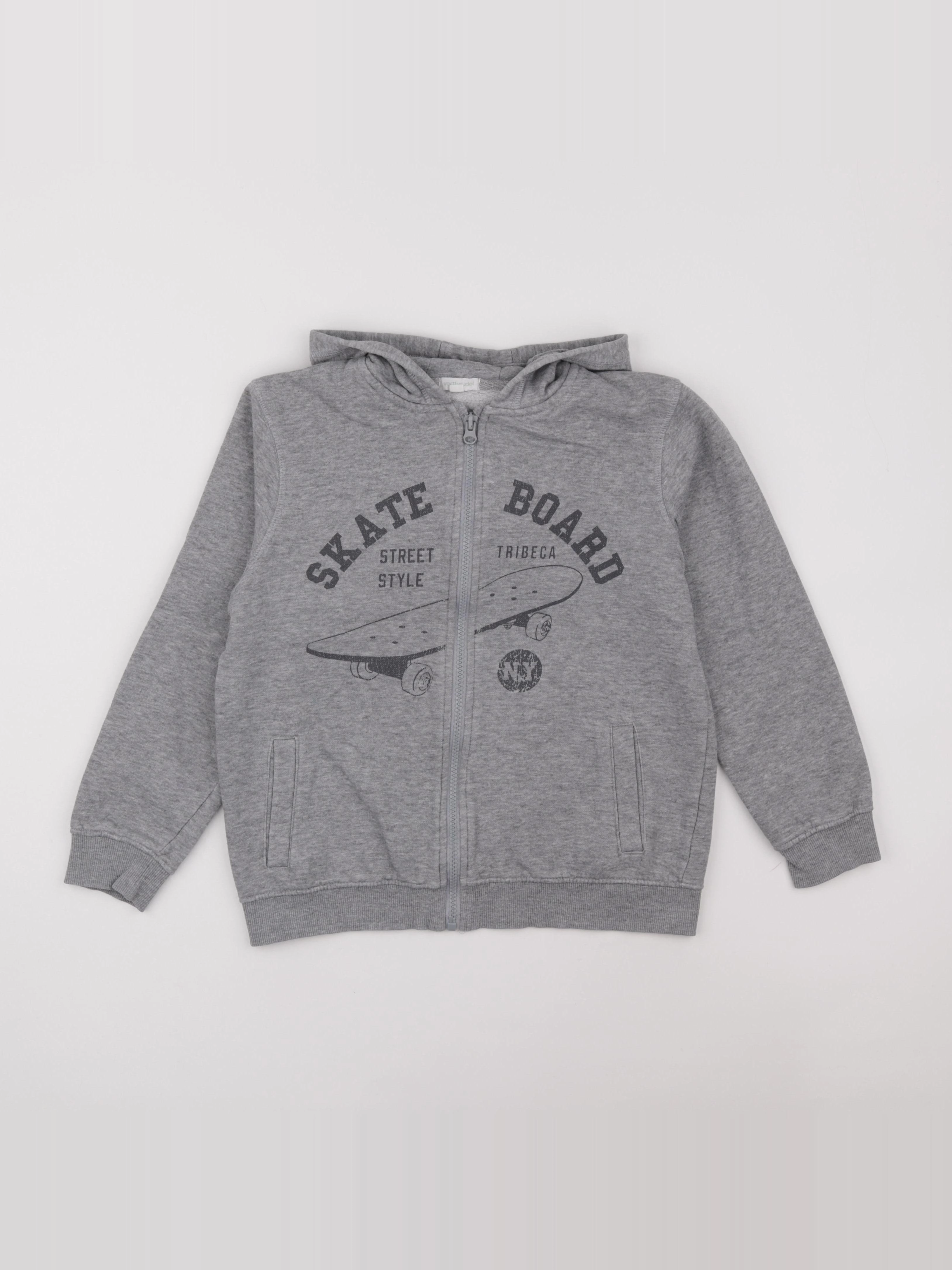 Vertbaudet - sweat gris - 12 ans
