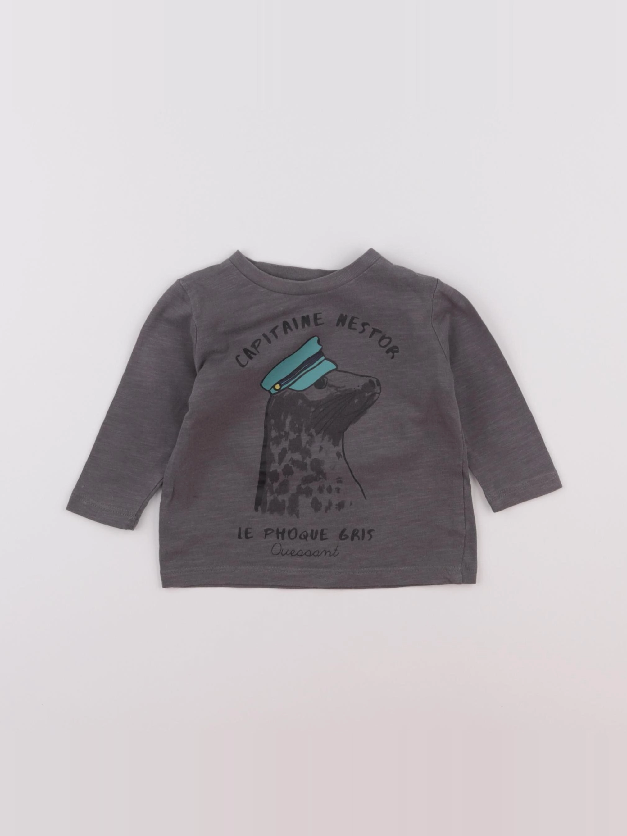 Boutchou - tee-shirt gris - 6 mois
