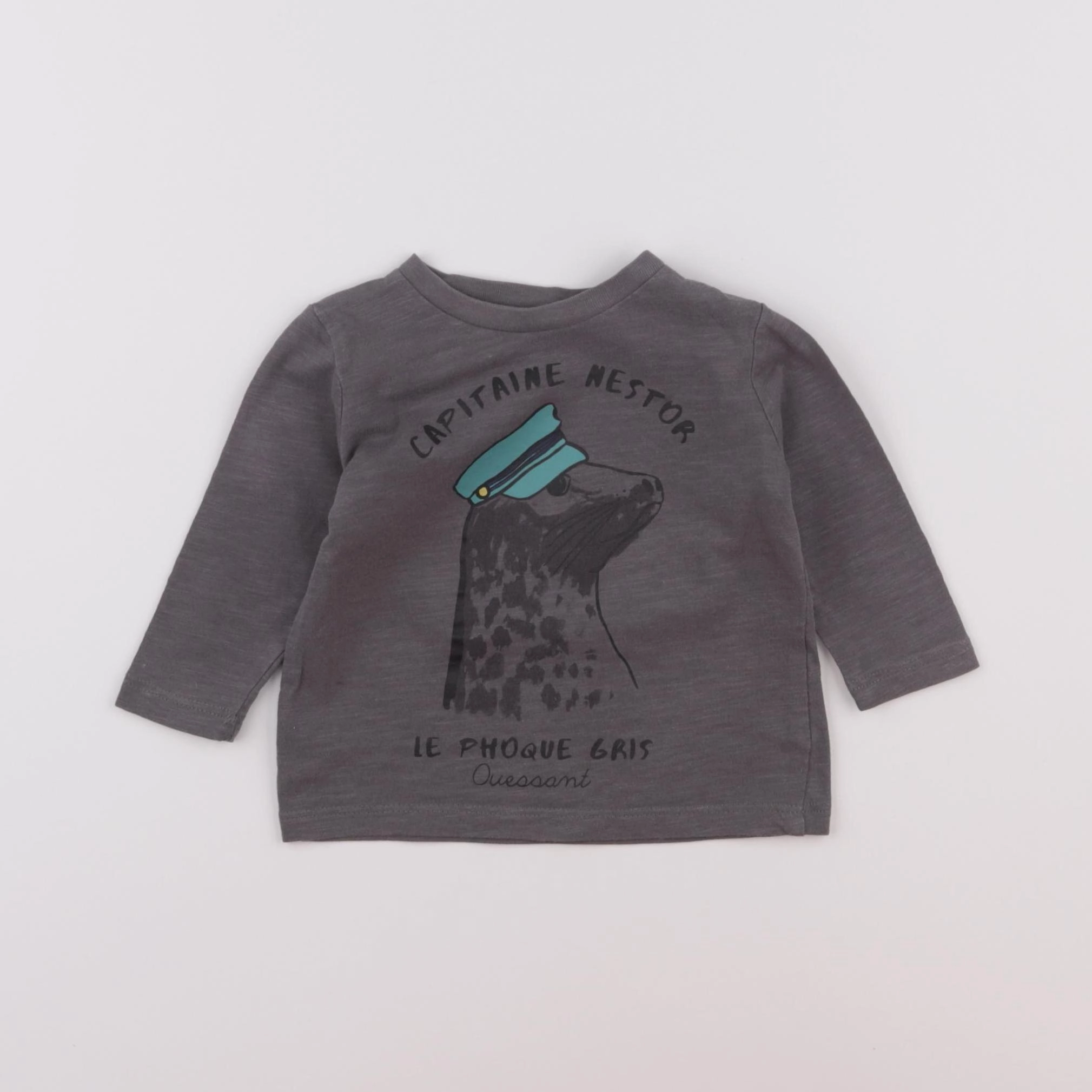 Boutchou - tee-shirt gris - 6 mois