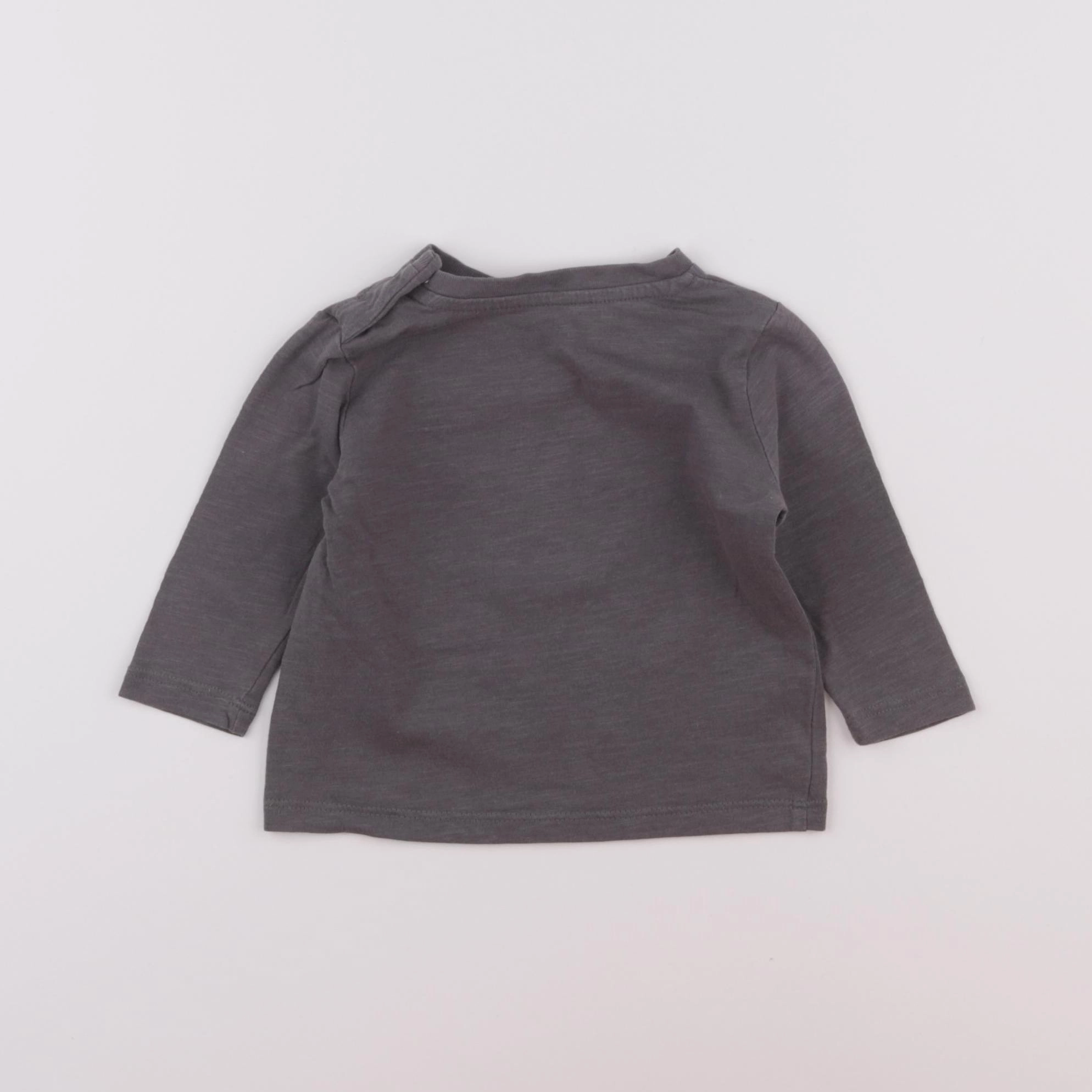 Boutchou - tee-shirt gris - 6 mois