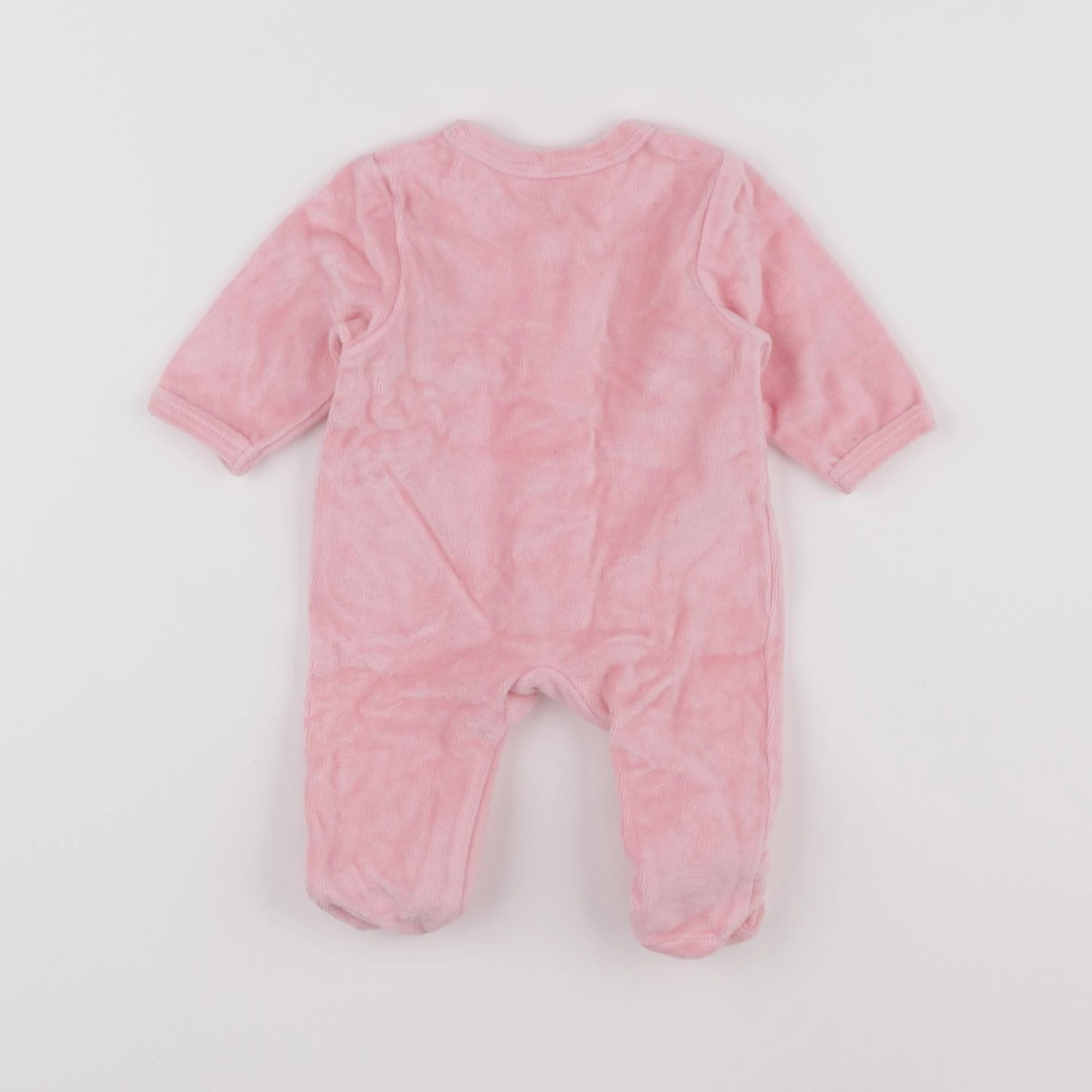 Vertbaudet - pyjama velours rose - 0 mois