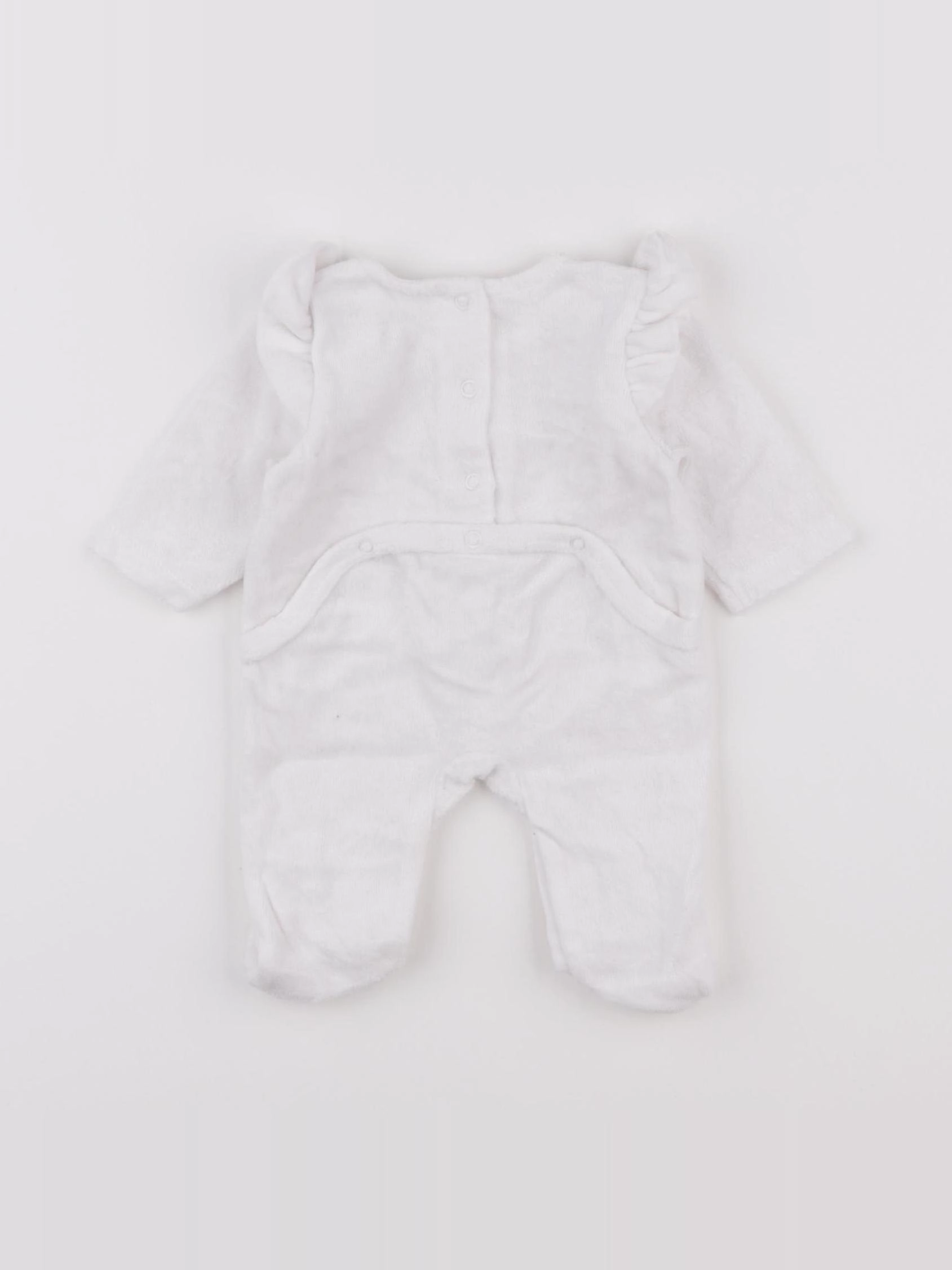 Vertbaudet - pyjama velours blanc - 0 mois