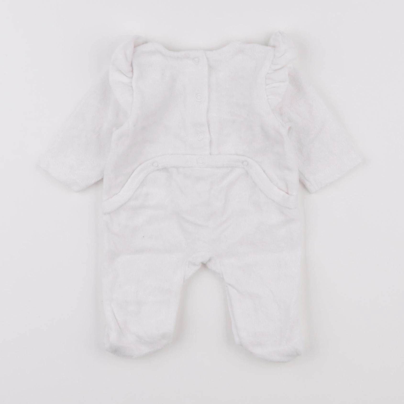 Vertbaudet - pyjama velours blanc - 0 mois