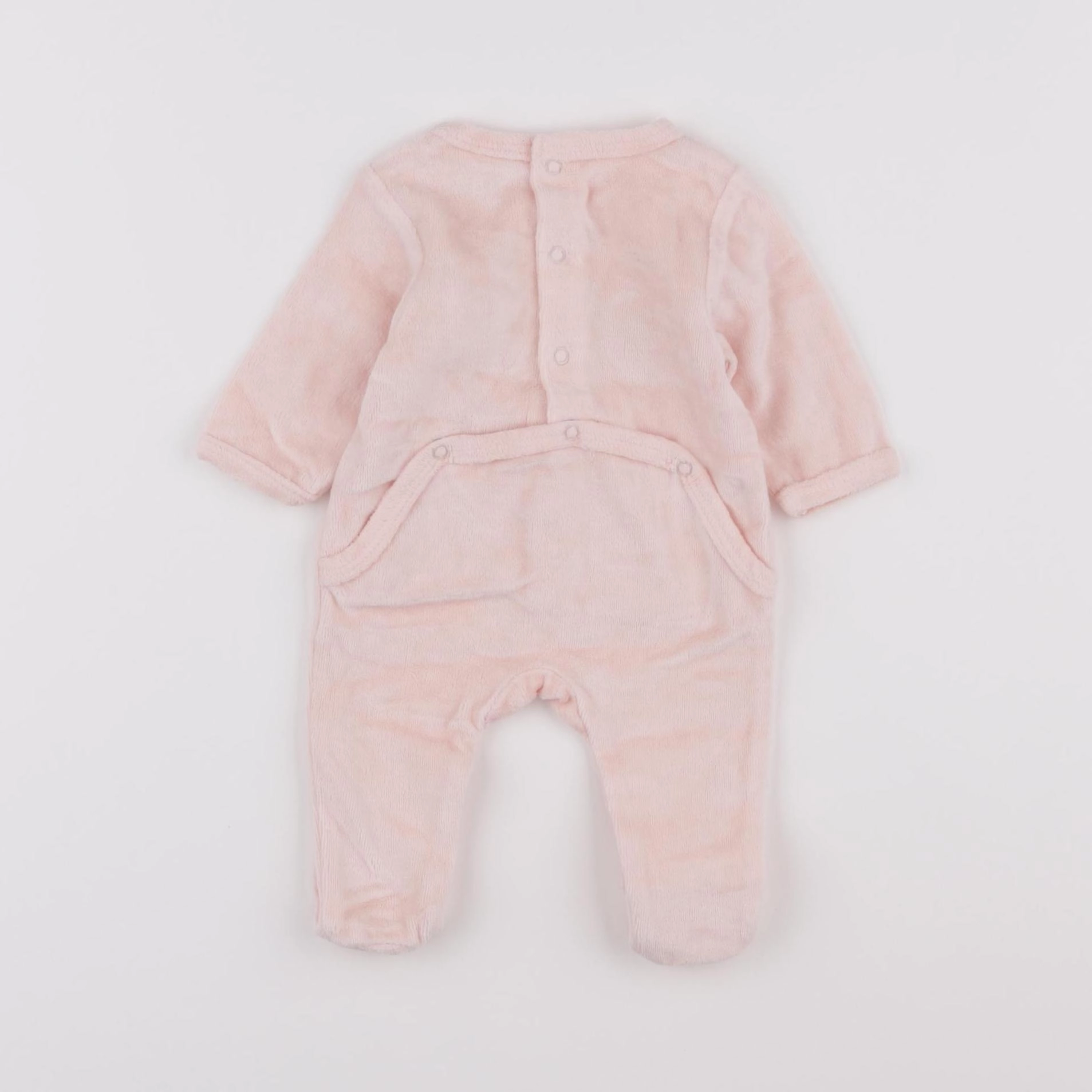 Vertbaudet - pyjama velours rose - 0 mois