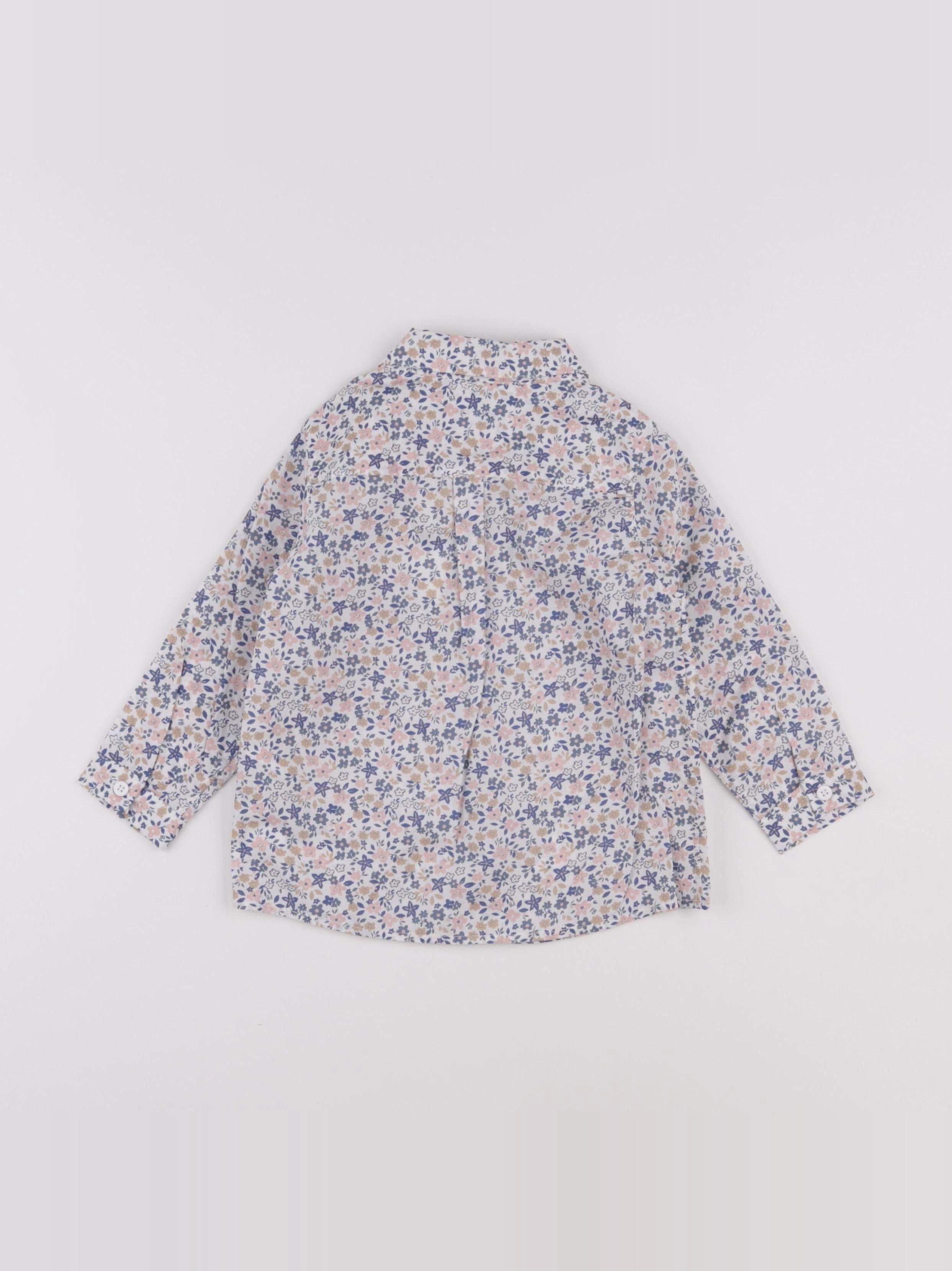 Petit Bateau - chemise multicolore - 24 mois