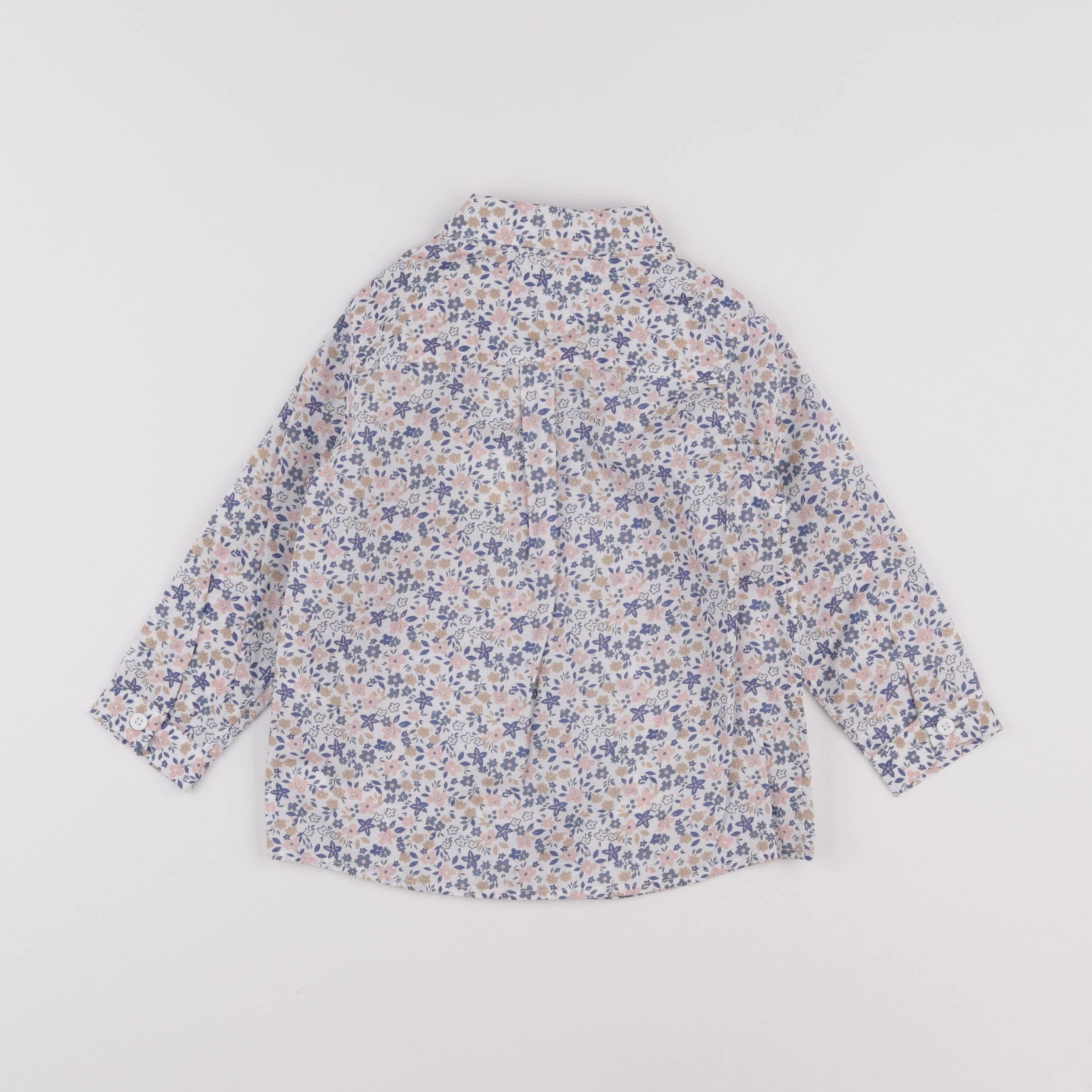 Petit Bateau - chemise multicolore - 24 mois