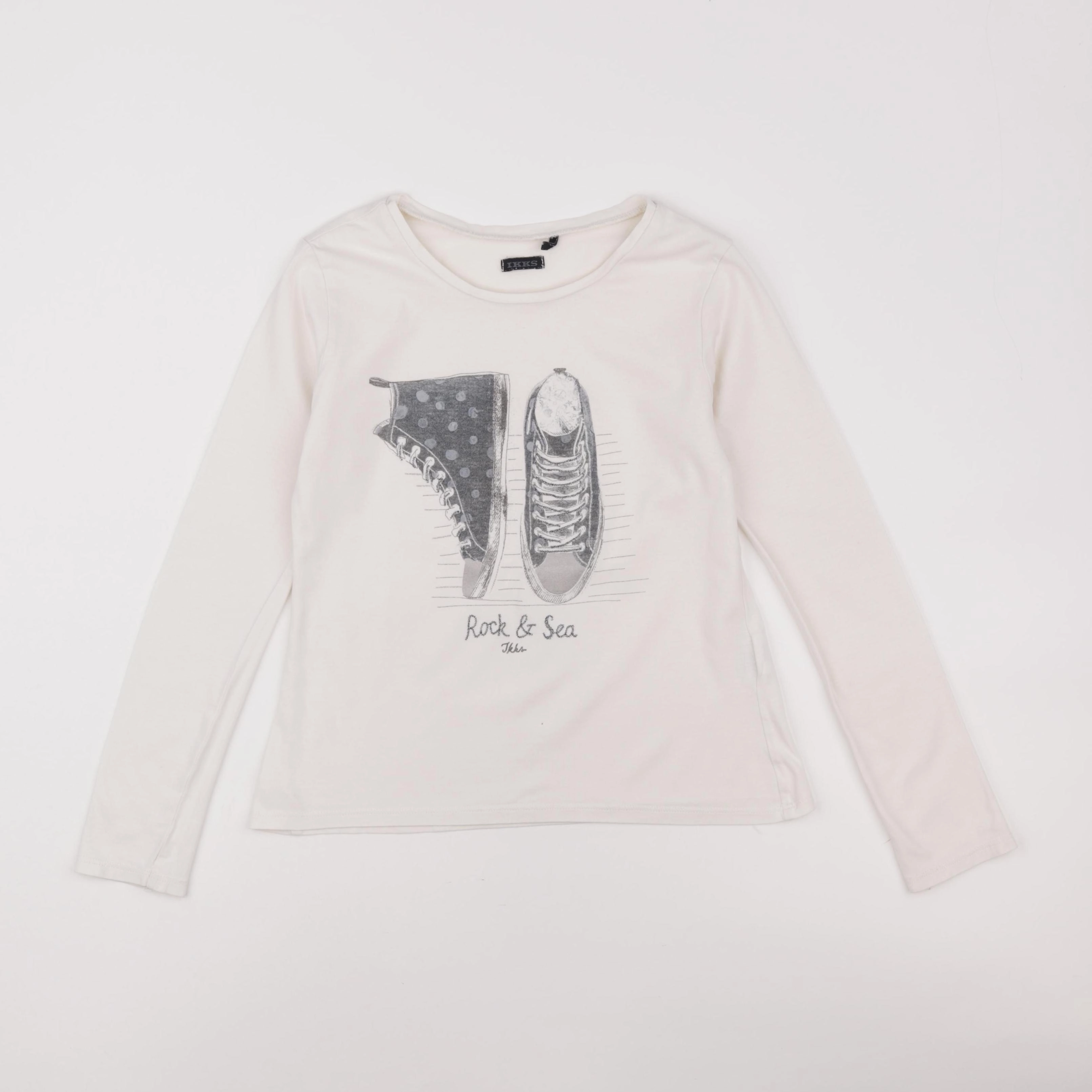 IKKS - tee-shirt beige - 10 ans