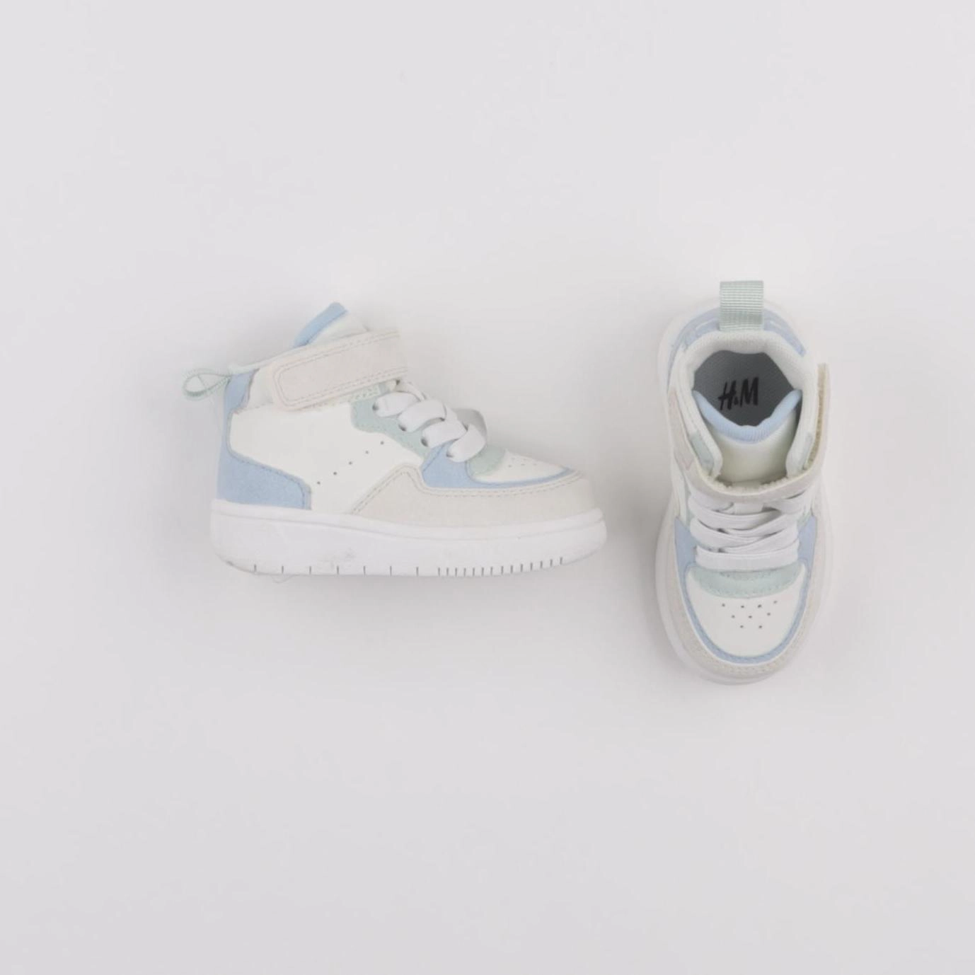 H&M - baskets blanc, bleu - pointure 18/19