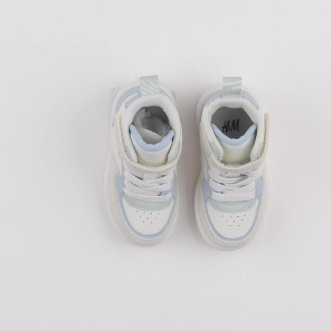 H&M - baskets blanc, bleu - pointure 18/19