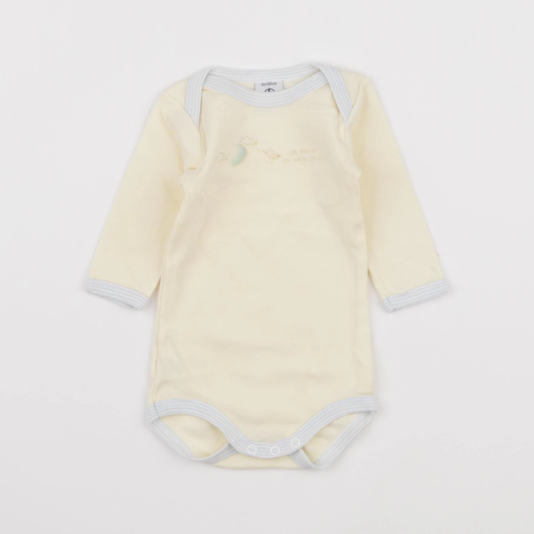 Petit Bateau - body jaune - 3 mois