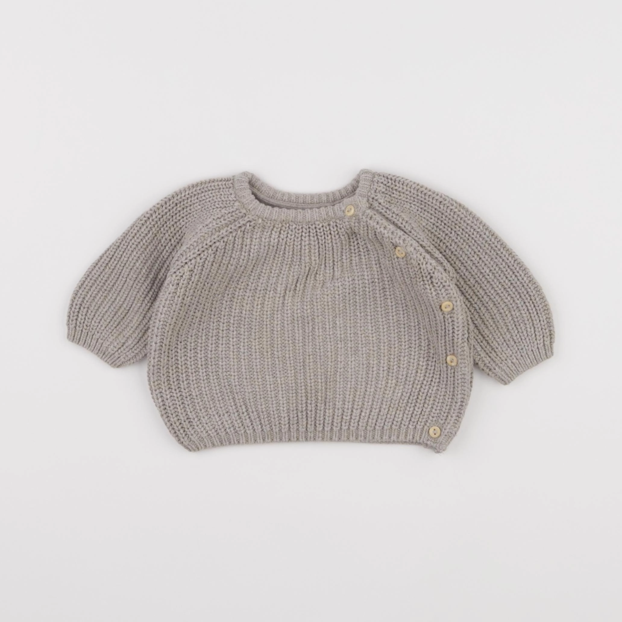H&M - pull gris - 1 mois