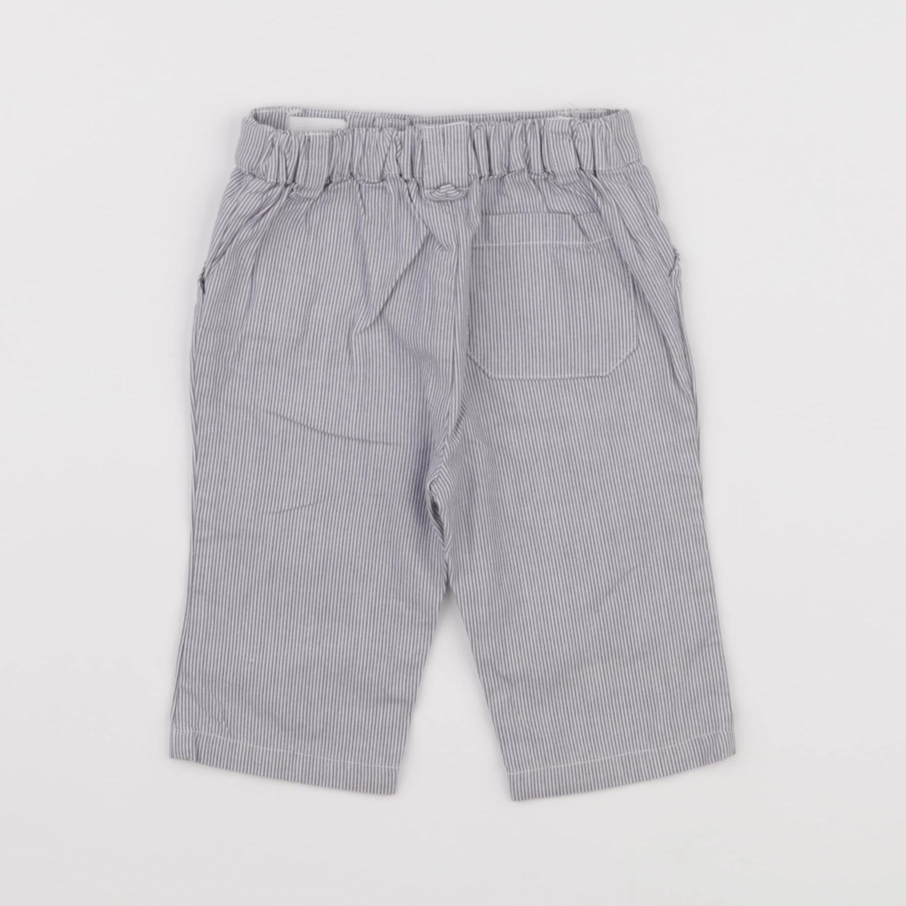 Cyrillus - pantalon blanc, bleu - 6 mois