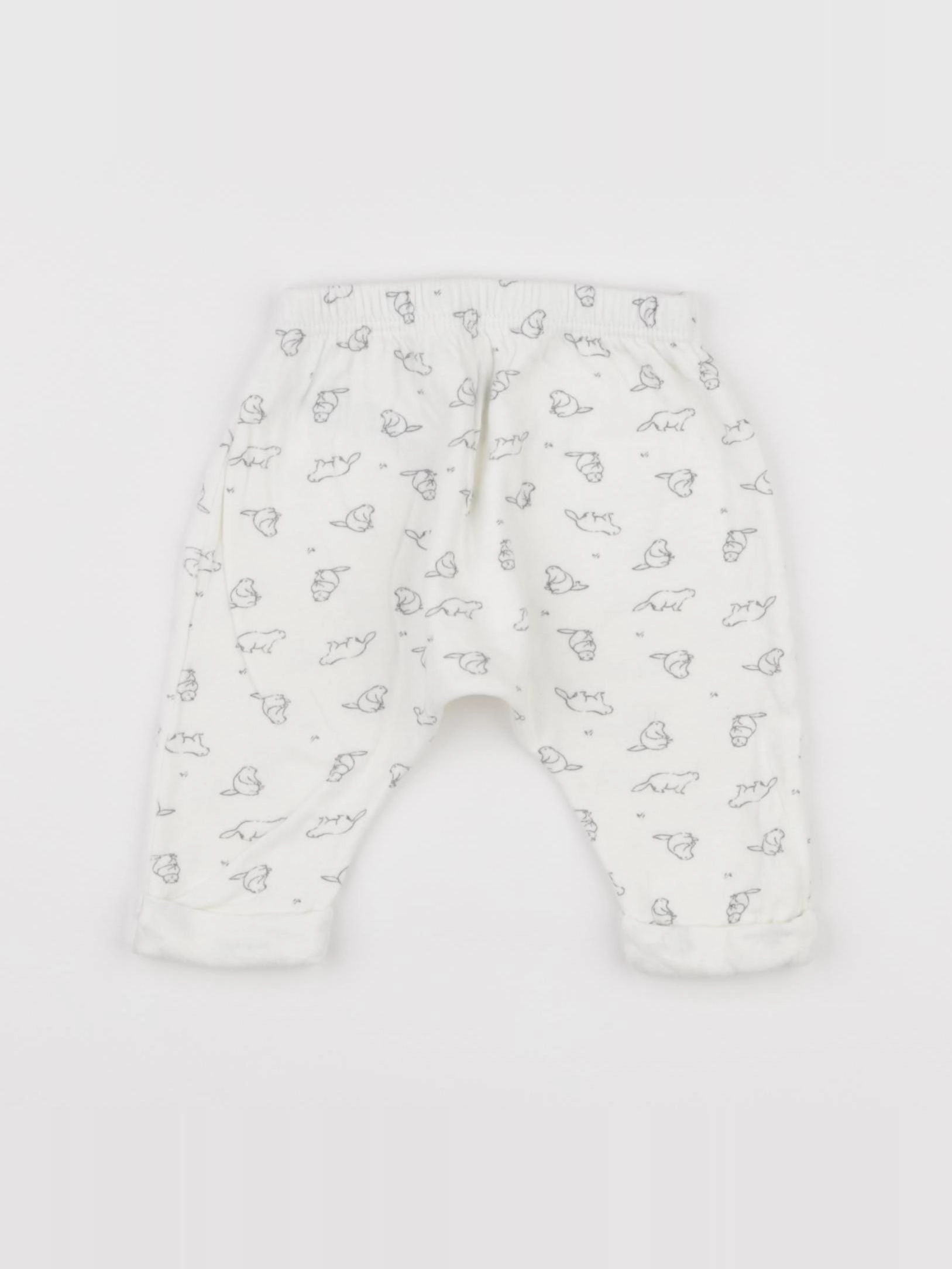 Petit Bateau - sarouel blanc - 3 mois
