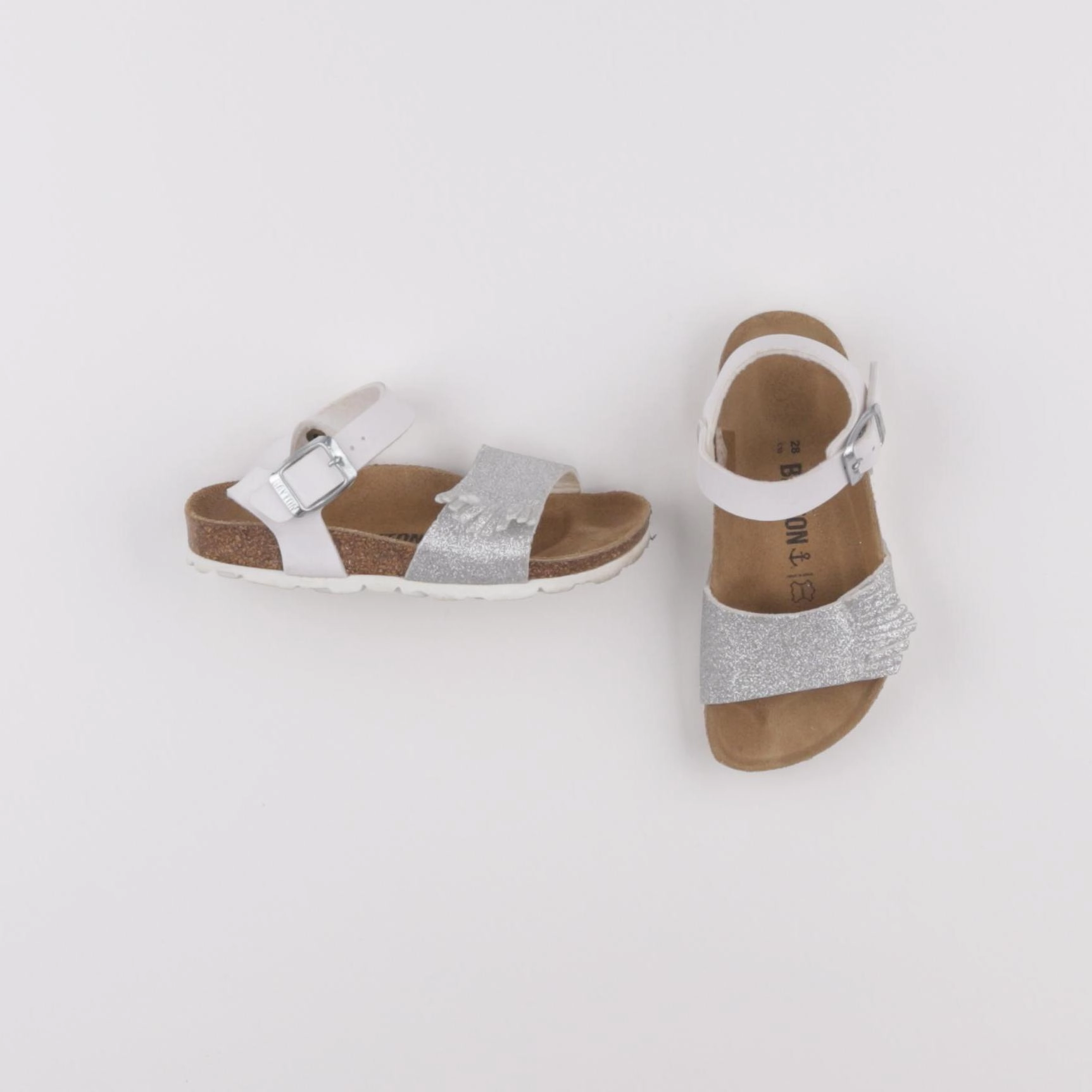 Bayton - sandales gris, argent - pointure 28