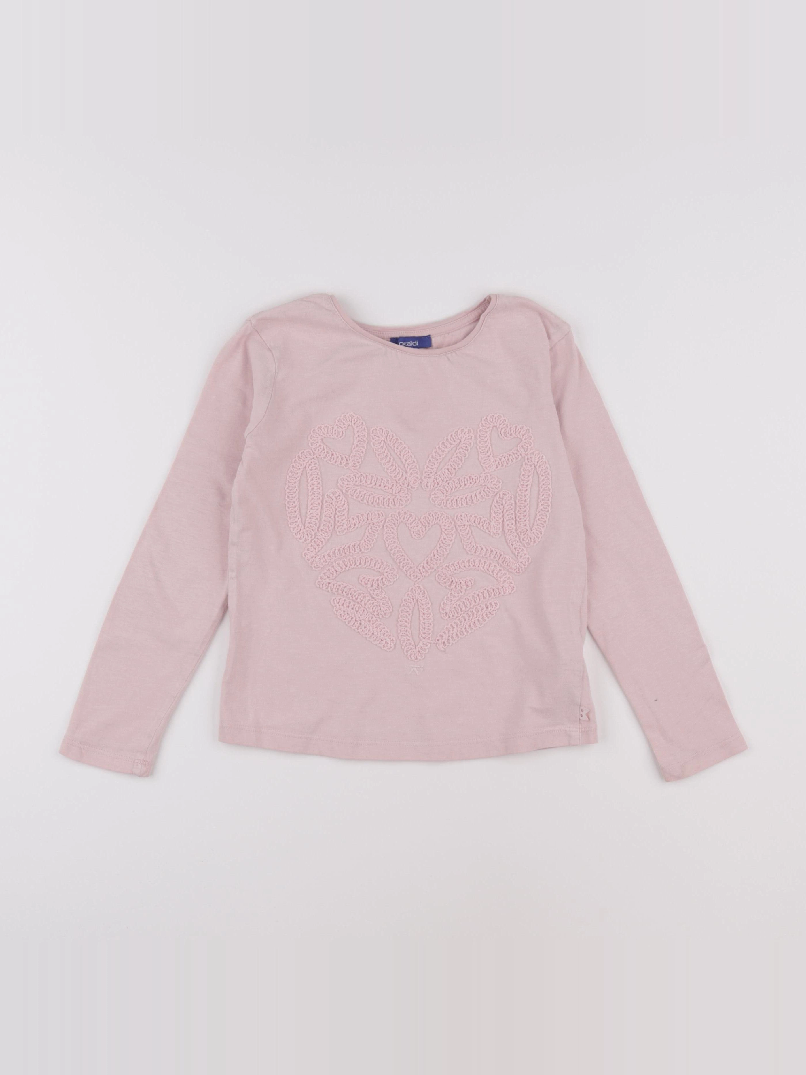 Okaidi - tee-shirt rose - 8 ans