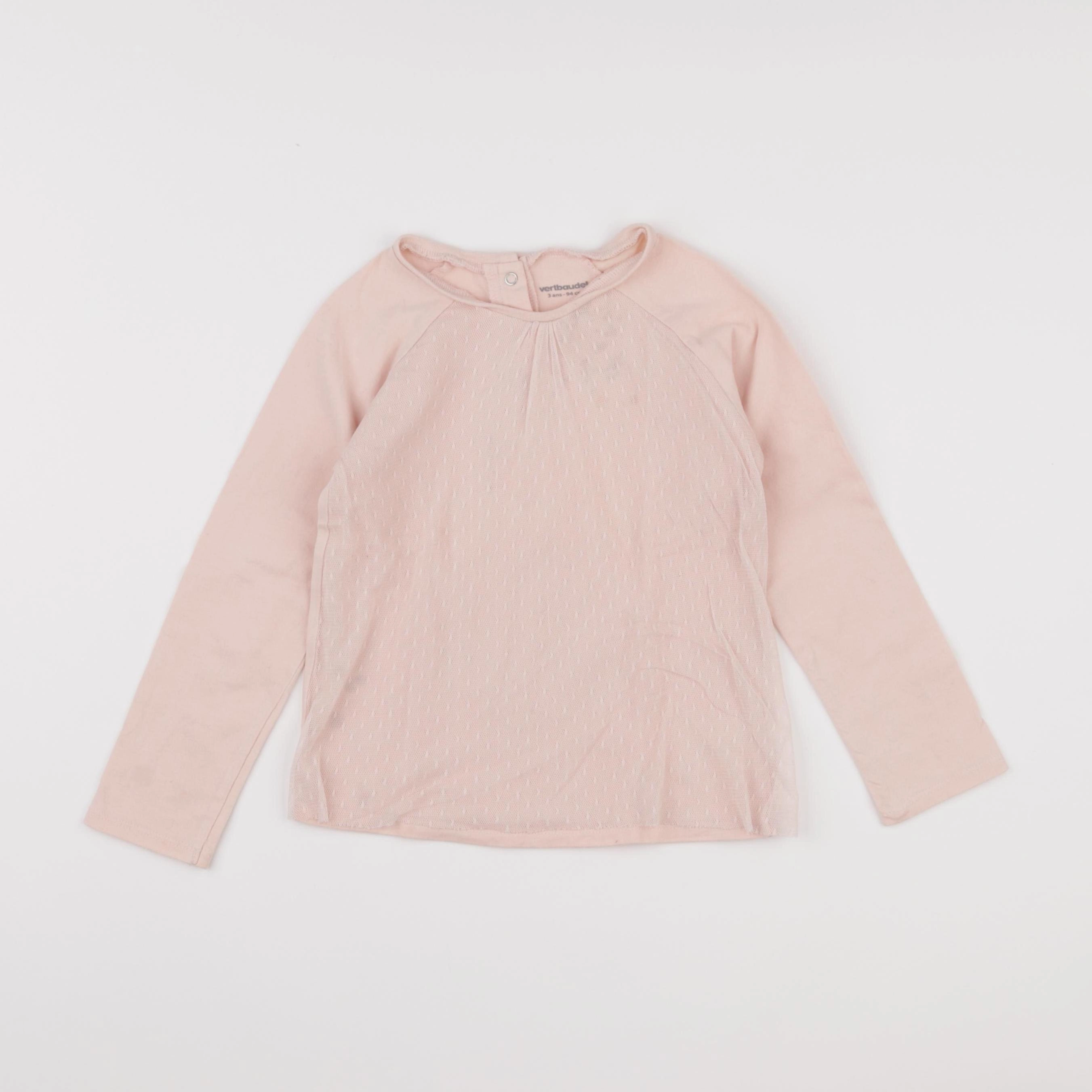 Vertbaudet - tee-shirt rose - 3 ans