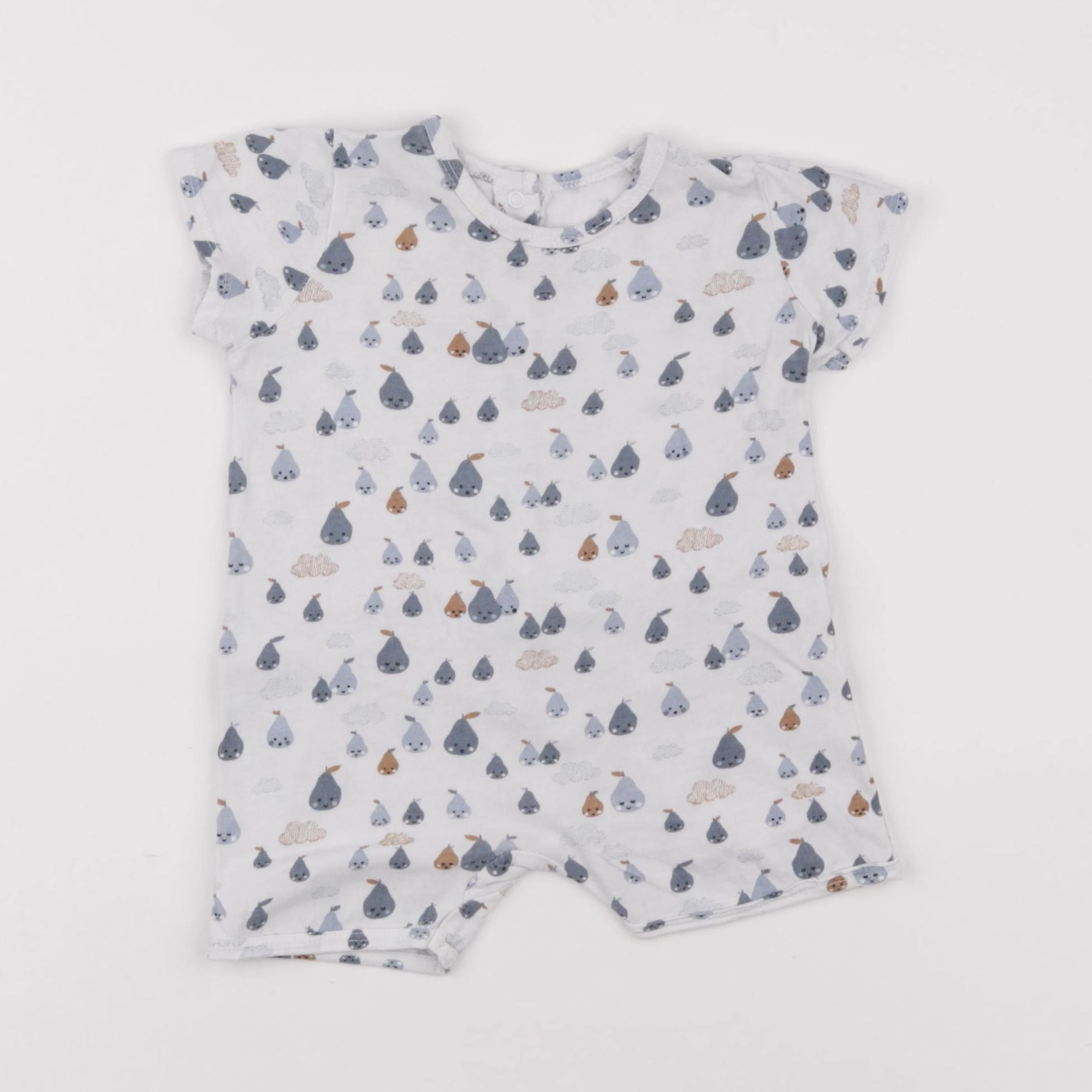 Vertbaudet - pyjama coton bleu, blanc - 9 mois