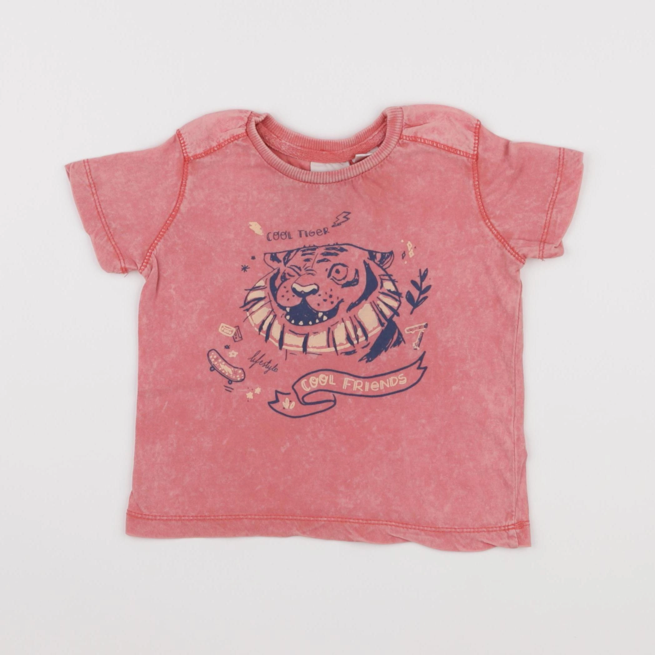 Zara - tee-shirt rose - 6/9 mois