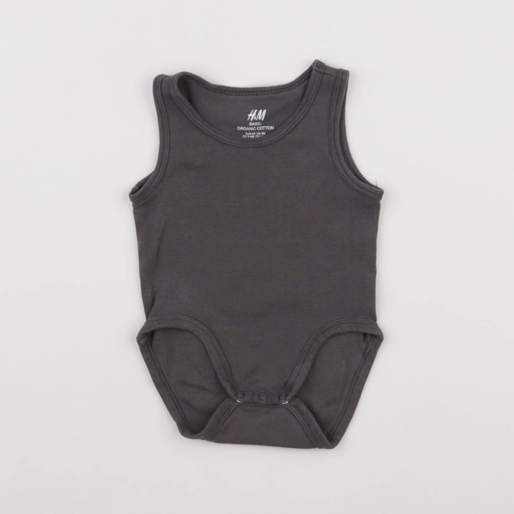 H&M - body gris - 3 mois